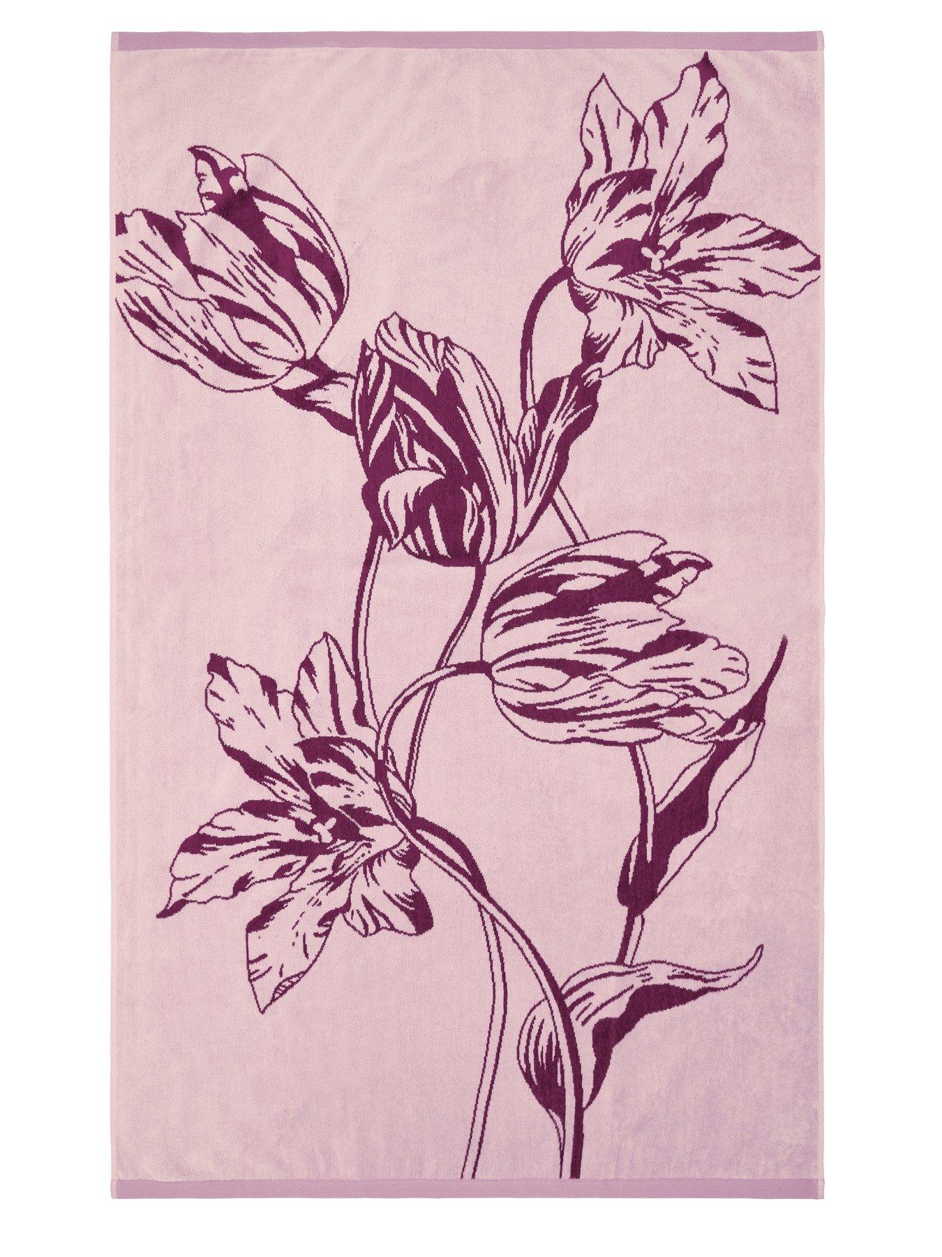 Image 2 of 2 of Ted Baker Tulip 100% Cotton Percale Bath Towels - Dusky Rose