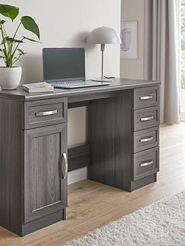 Product photograph of Very Home Camberley Desk - Dark Oak Effect from very.co.uk