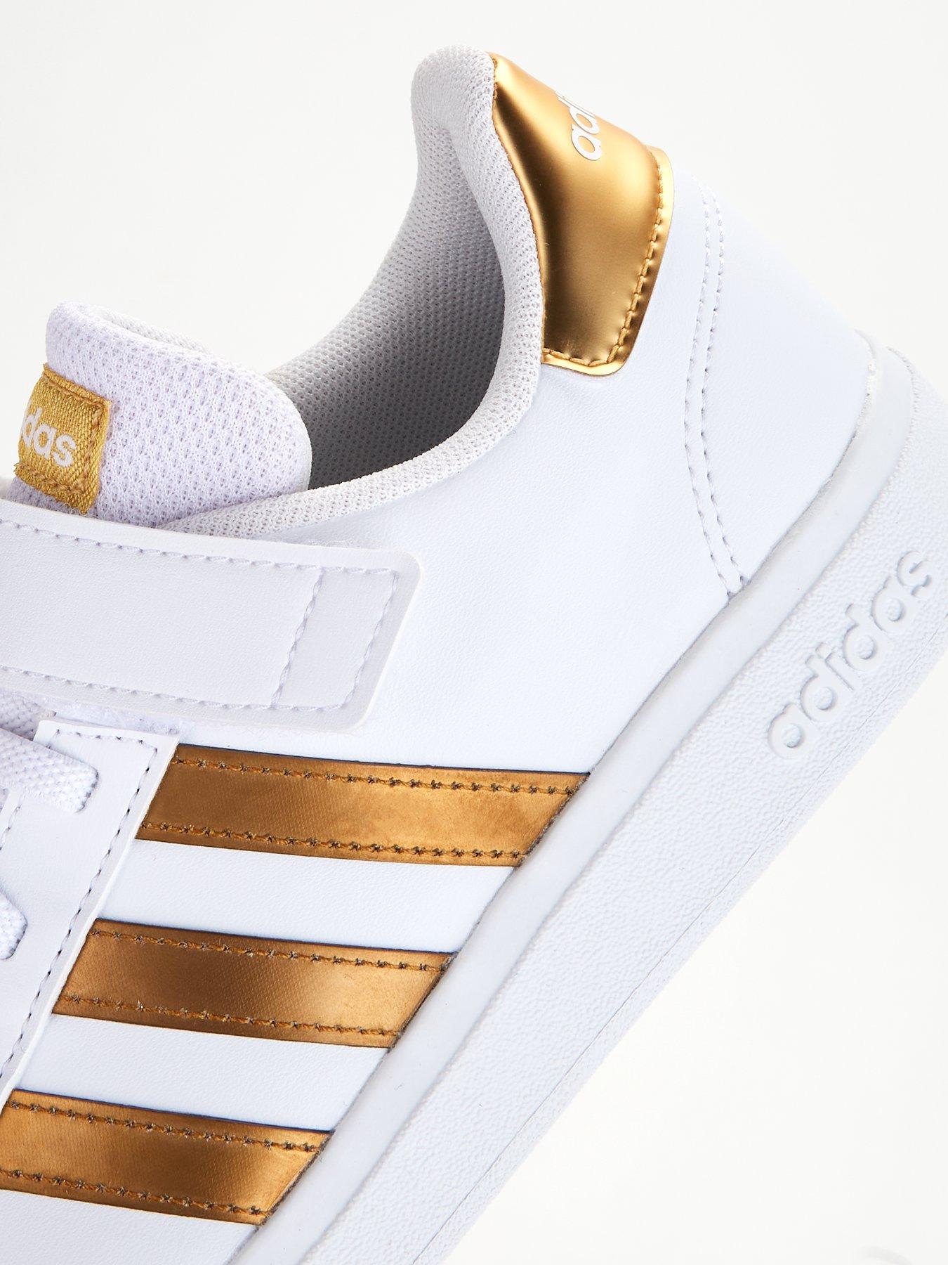 Kids Girls Grand Court 2.0 White Gold