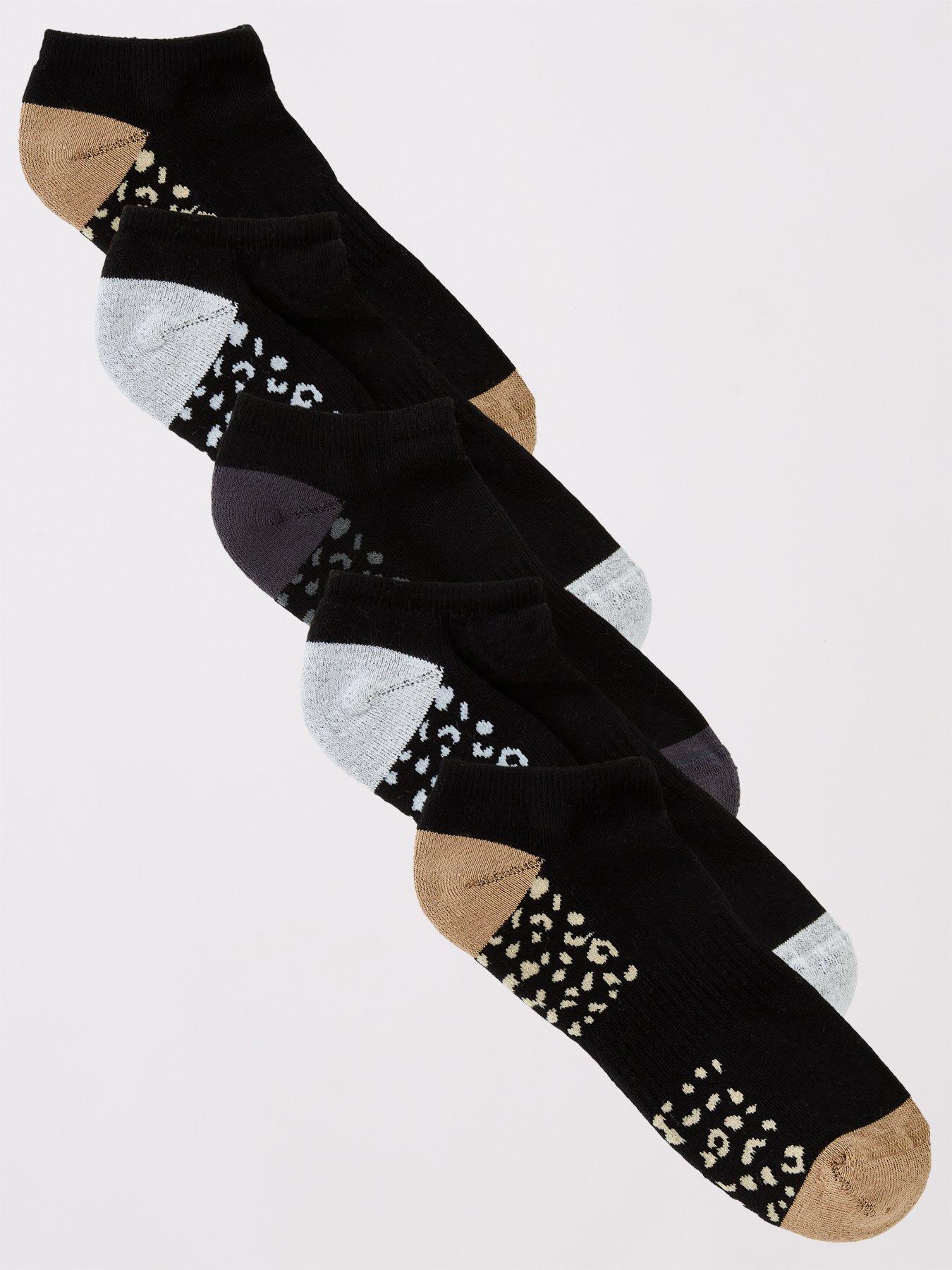 The Very Collection 5 Pack Targeted Cushioning Trainer Liner - Black