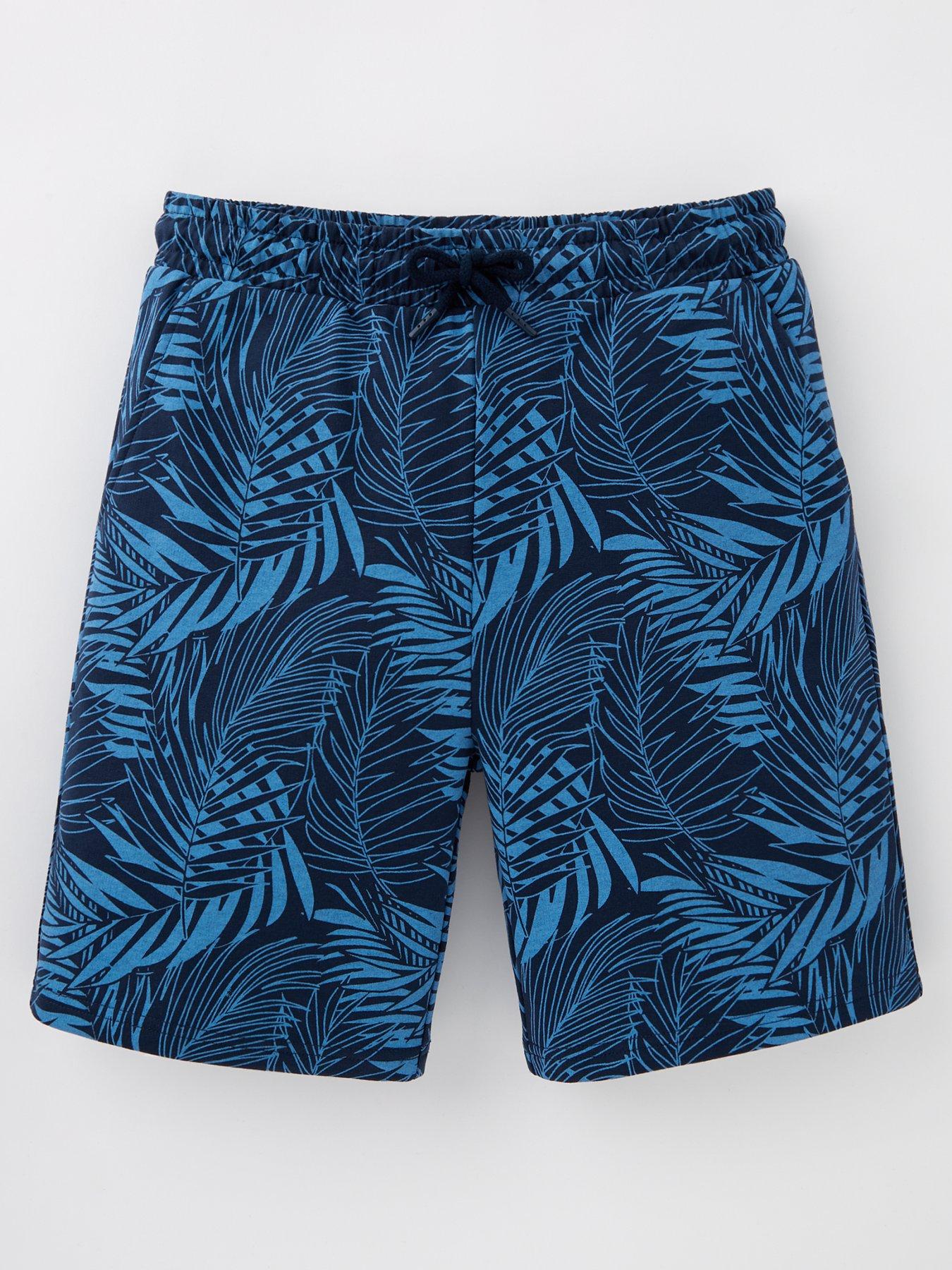 Tommy Hilfiger polyester tropical print swim shorts set - BLACK