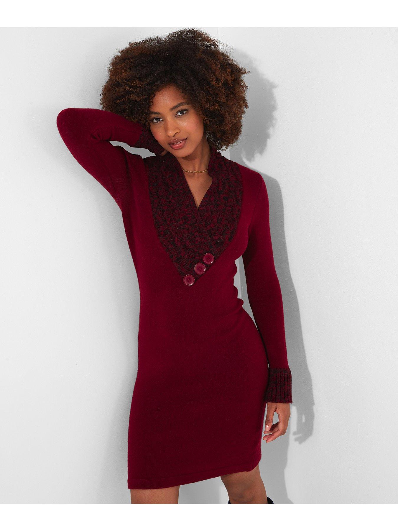 Red jumper dress on sale uk