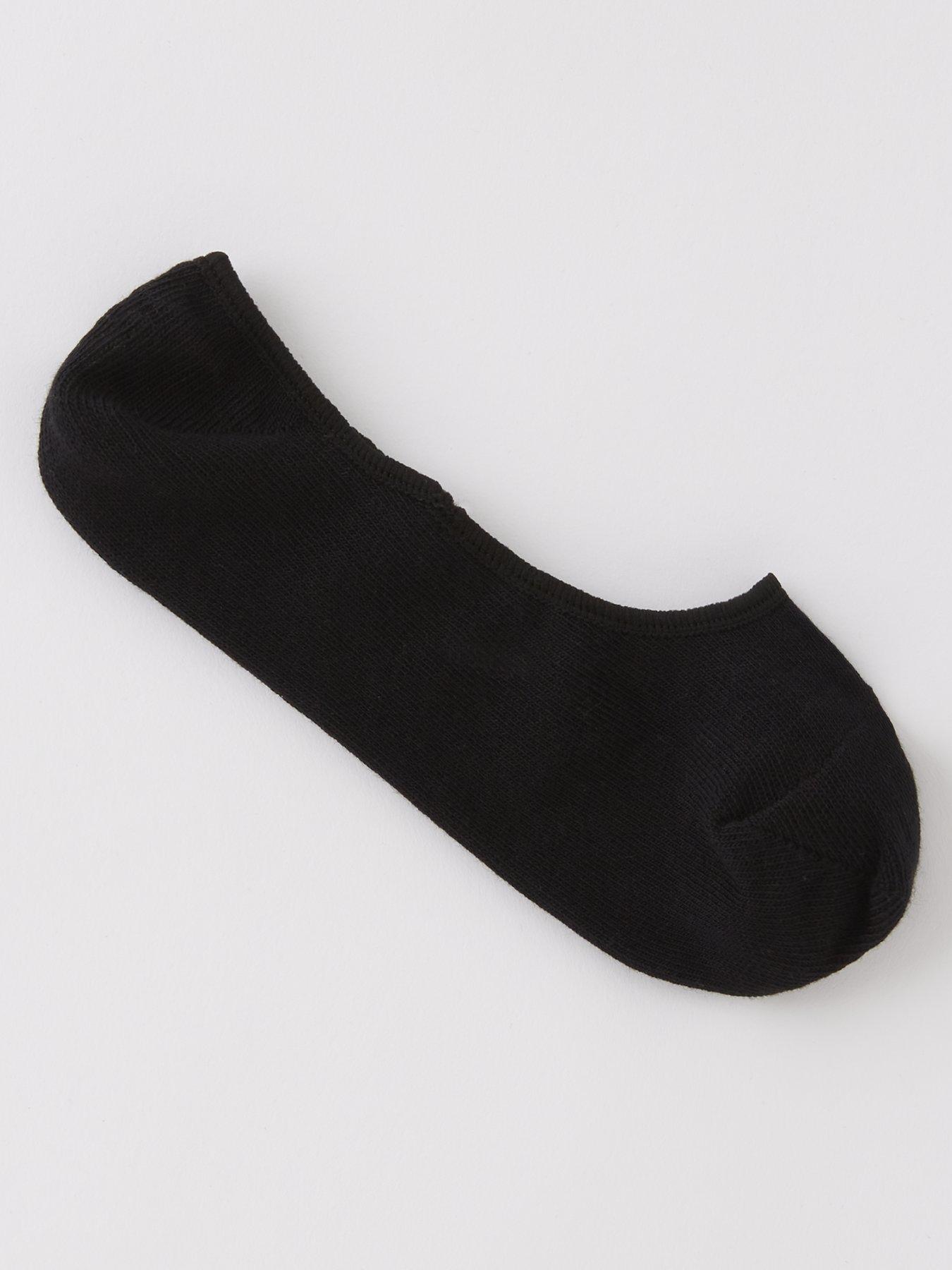 Image 2 of 4 of The Very Collection 3 Pack Invisible Trainer Liner Socks with Heel Grips - Black