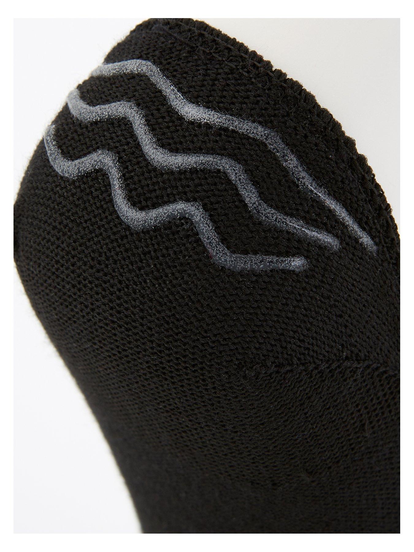 Image 3 of 4 of The Very Collection 3 Pack Invisible Trainer Liner Socks with Heel Grips - Black
