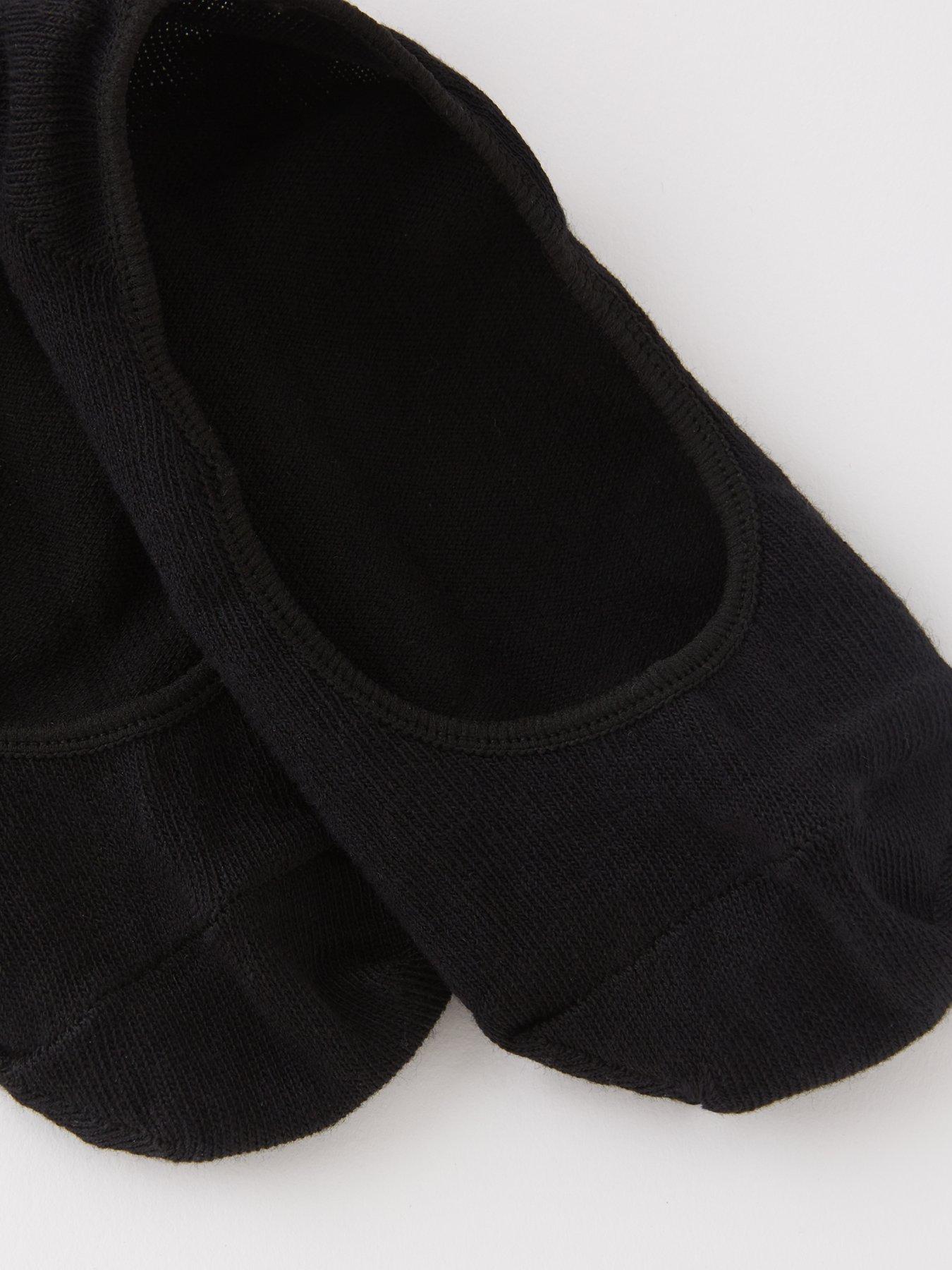Image 4 of 4 of The Very Collection 3 Pack Invisible Trainer Liner Socks with Heel Grips - Black