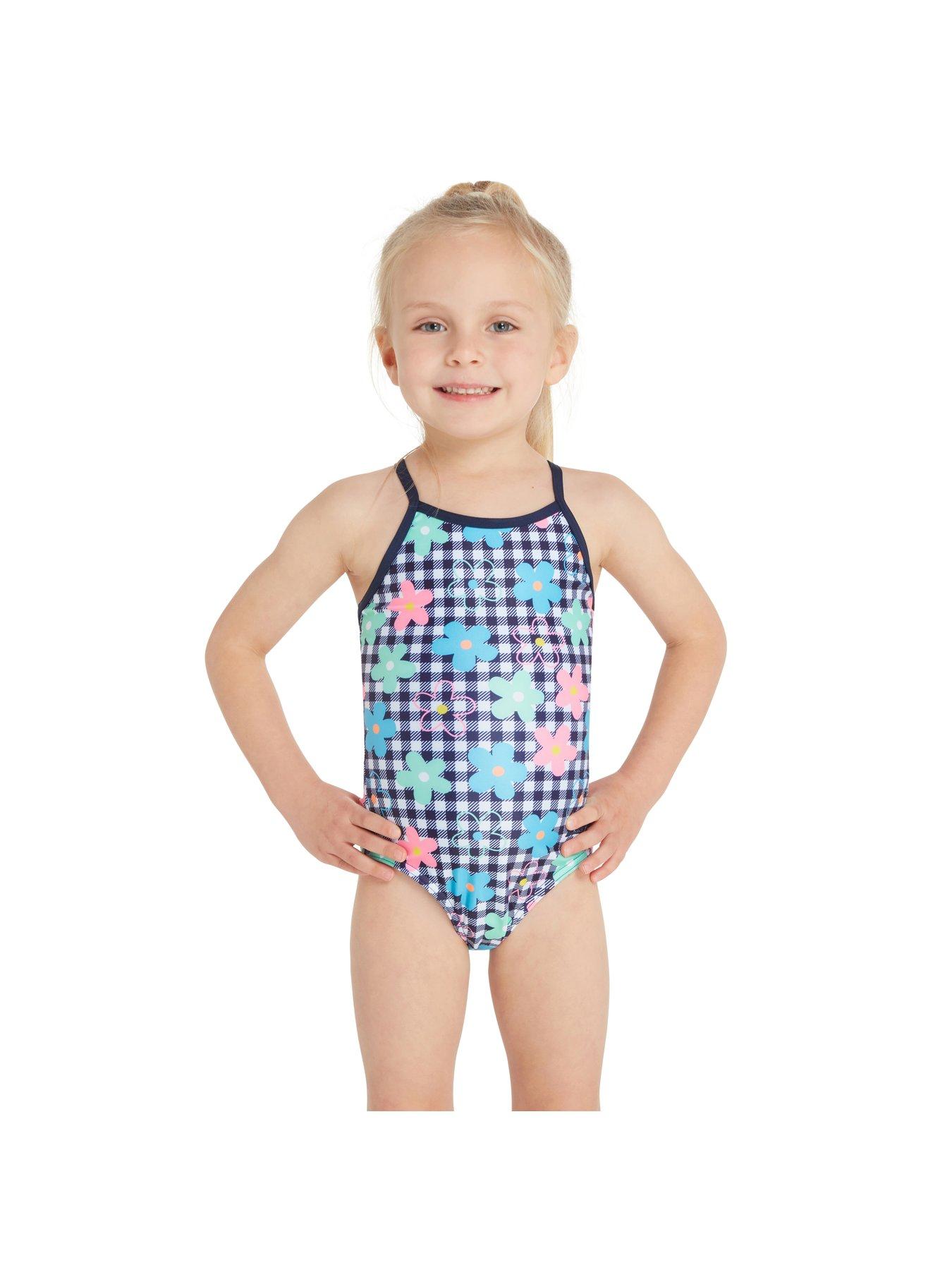 Zoggs Toddler Girls Tex Back Swimsuit - Multi | Very.co.uk