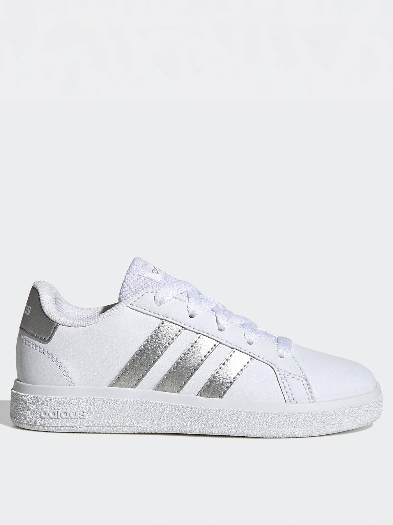 adidas Sportswear Kids Girls Grand Court 2.0 Trainers - White/Silver