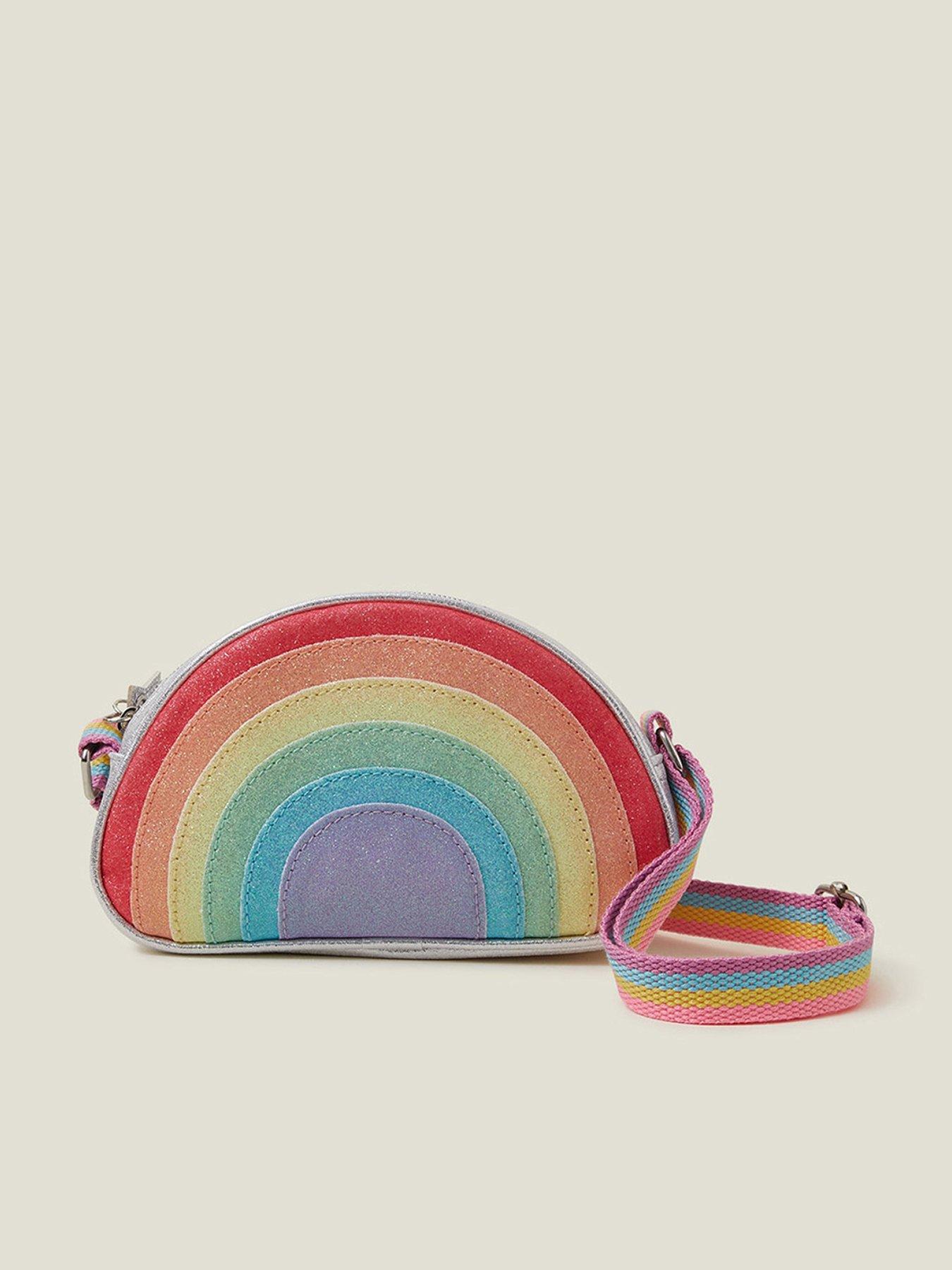 Accessorize Girls Rainbow X Body Bag Multi very.co.uk