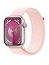  image of apple-watch-series-9-gps-45mm-pink-aluminium-case-with-light-pink-sport-loop