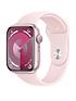  image of apple-watch-series-9-gps-45mm-pink-aluminium-case-with-light-pink-sport-band