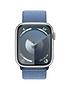  image of apple-watch-series-9-gps-45mm-silver-aluminium-case-with-winter-blue-sport-loop