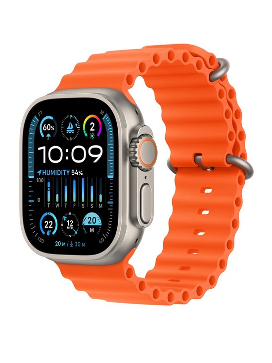 front image of apple-watch-ultra-2-gps-cellular-49mm-titanium-case-with-orange-ocean-band