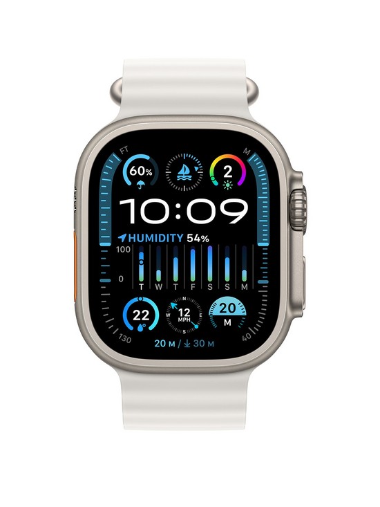 stillFront image of apple-watch-ultra-2-gps-cellular-49mm-titanium-case-with-white-ocean-band