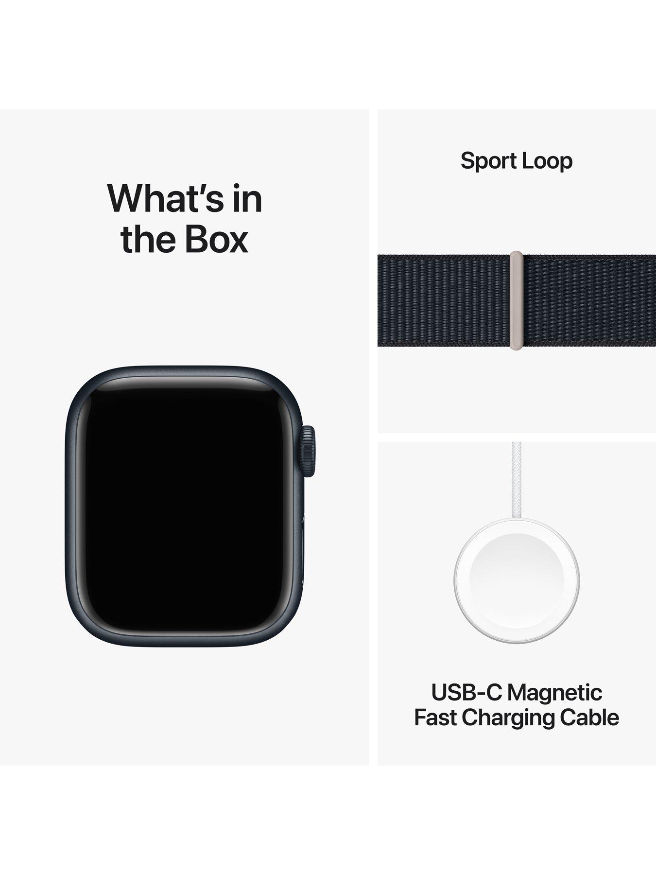 Image 7 of 8 of Apple Watch Series 9 (GPS), 41mm Midnight Aluminium Case with Midnight Sport Loop