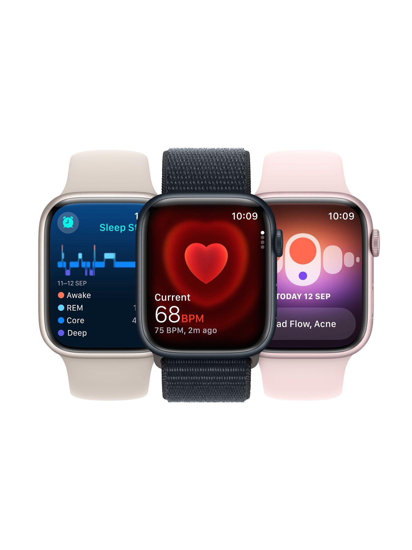 Image 5 of 8 of Apple Watch Series&nbsp;9 GPS + Cellular 41mm Graphite Stainless Steel Case with Midnight Sport Band - S/M