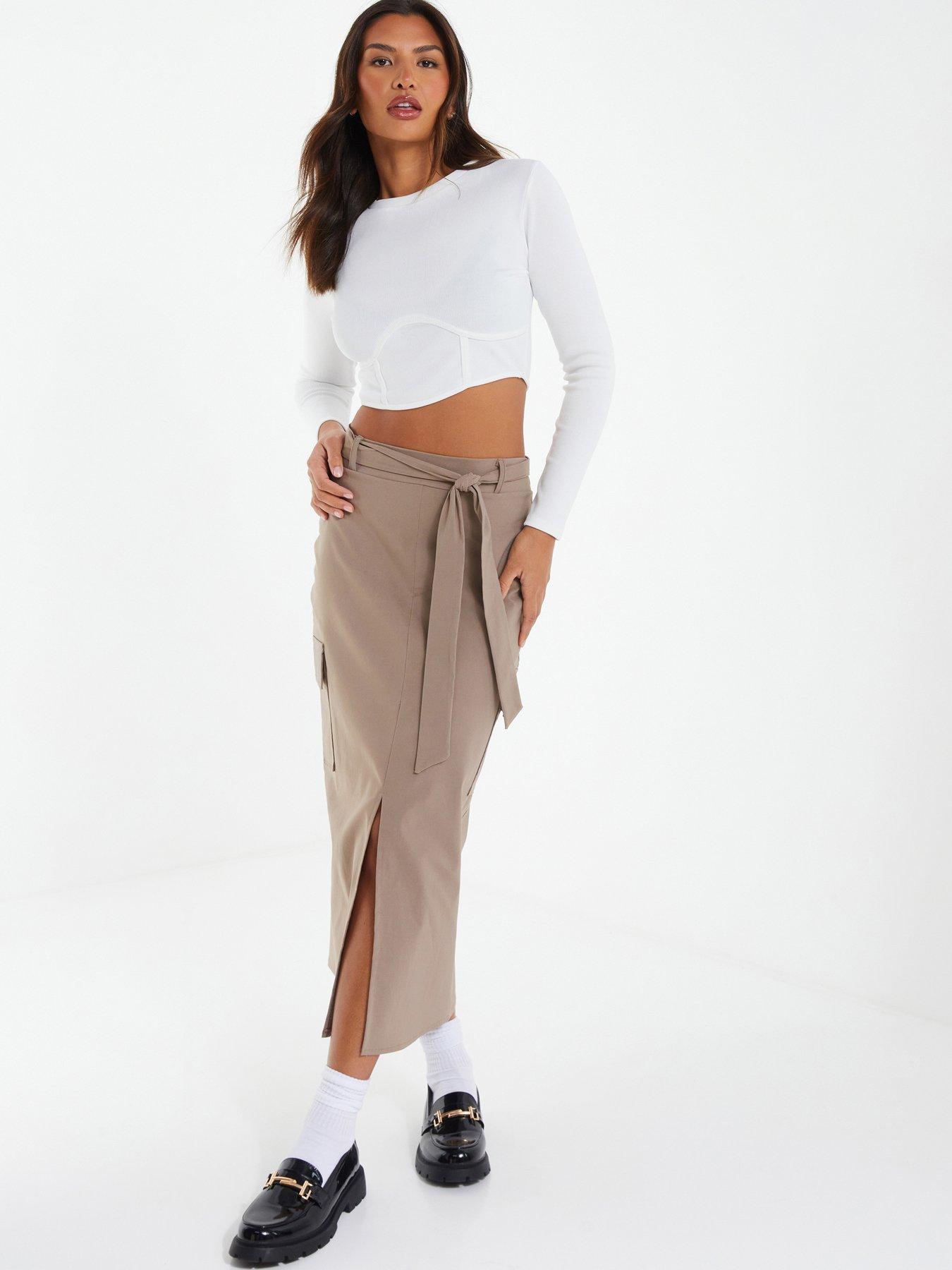 Khaki skirt shop womens quiz