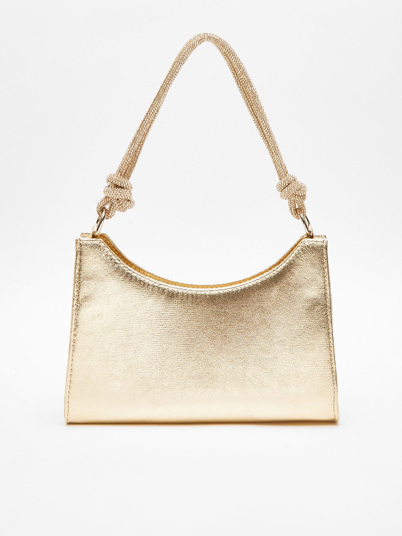 Gold on sale shoulder bag