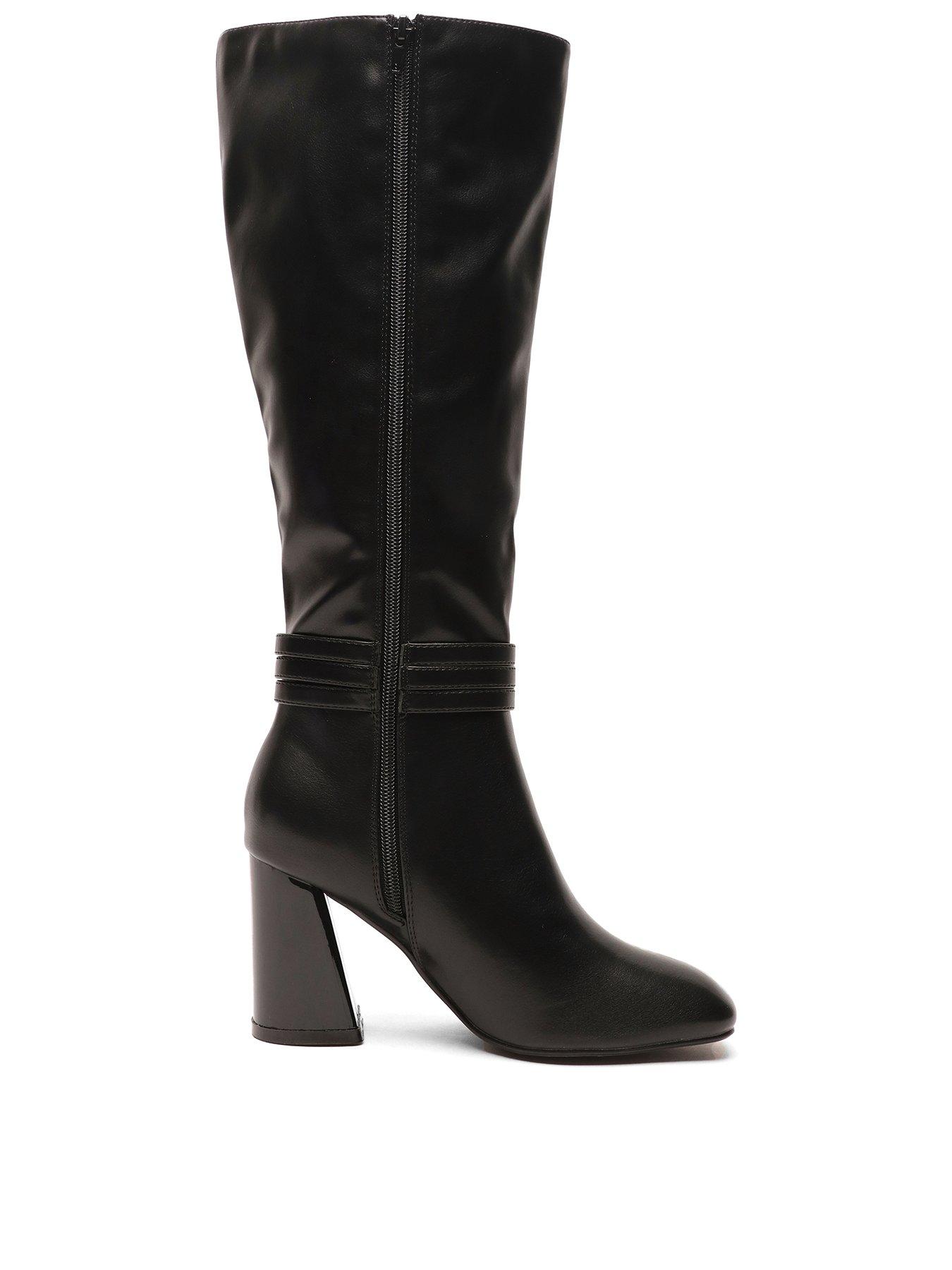 Faux leather outlet tall boots