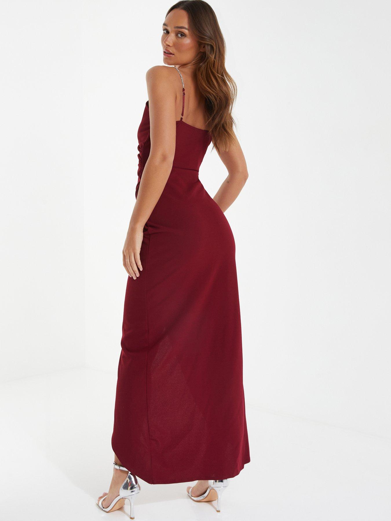 Quiz berry maxi dress best sale