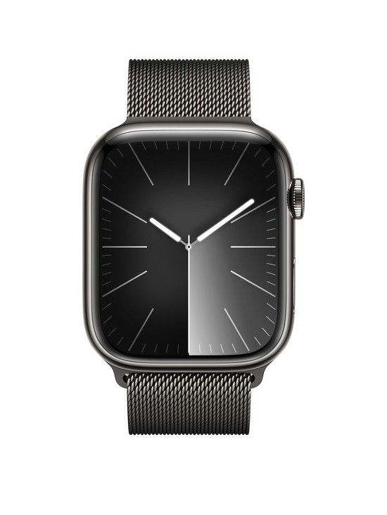stillFront image of apple-watch-seriesnbsp9-gps-cellular-45mm-graphite-stainless-steel-case-with-graphite-milanese-loop