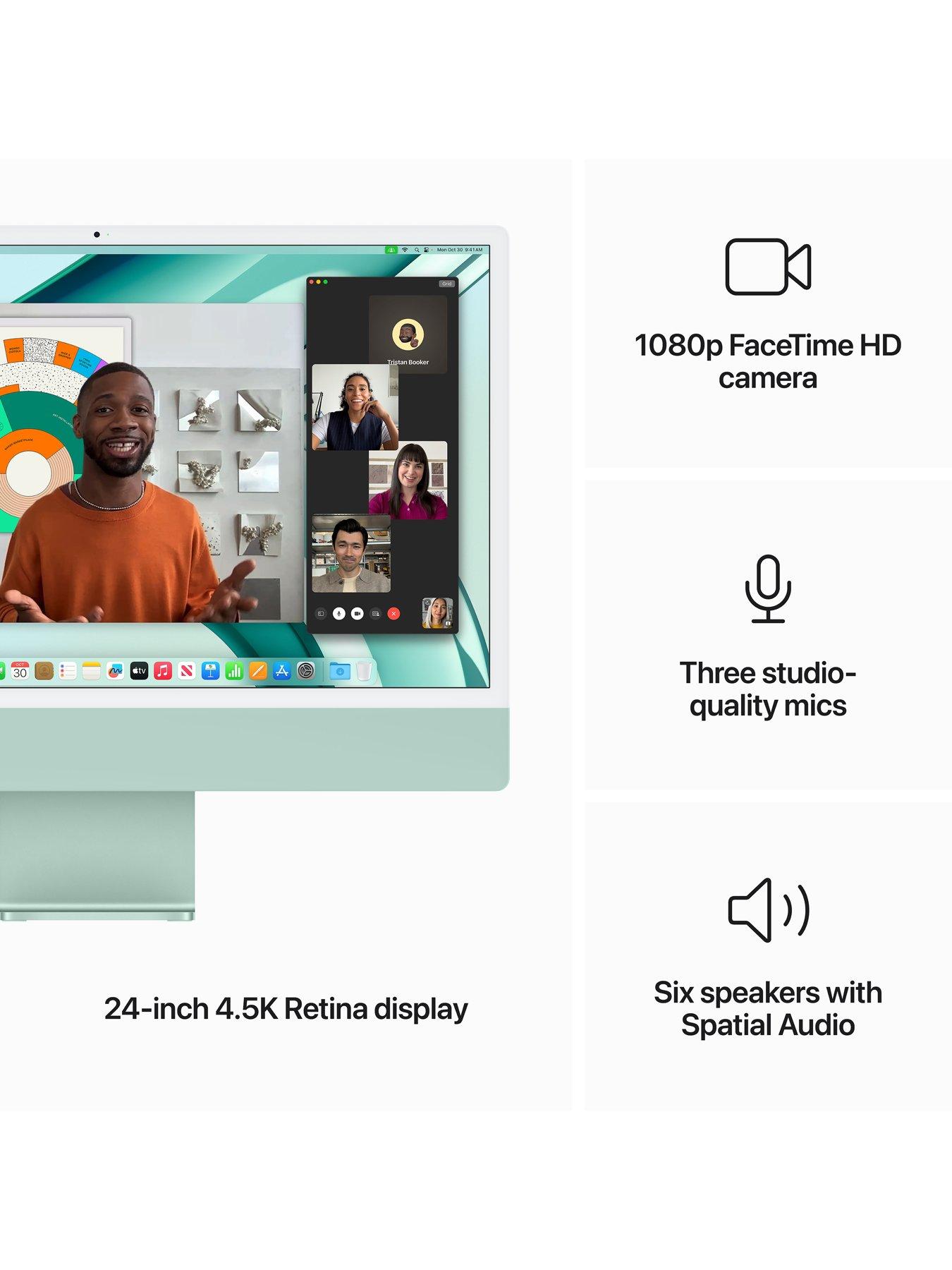 Image 5 of 7 of Apple iMac (M3, 2023) 24 inch with Retina 4.5K display, 8-core CPU and 10-core GPU, 512GB SSD - Green