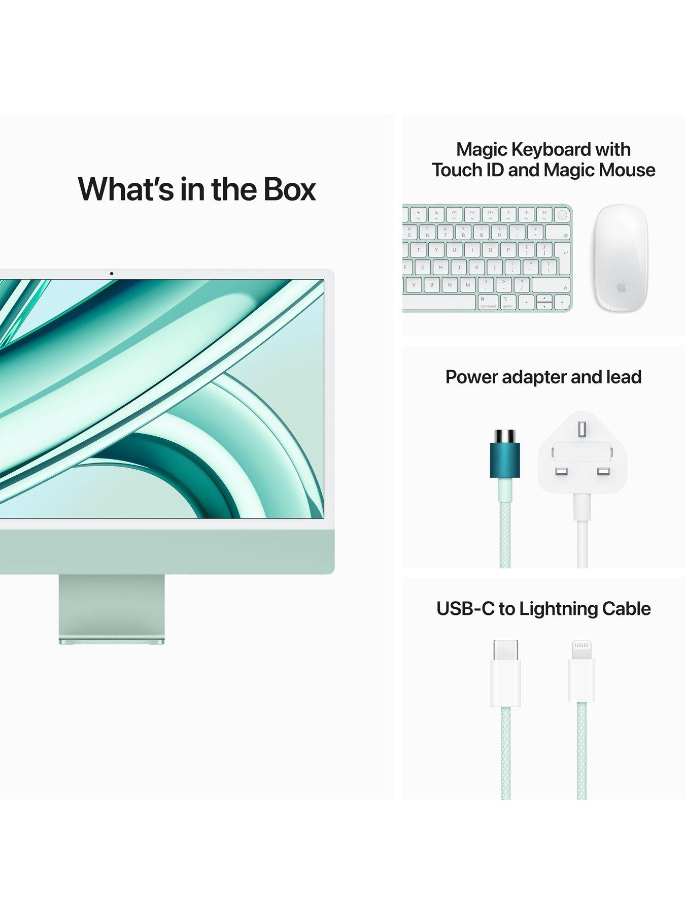 Image 7 of 7 of Apple iMac (M3, 2023) 24 inch with Retina 4.5K display, 8-core CPU and 10-core GPU, 512GB SSD - Green