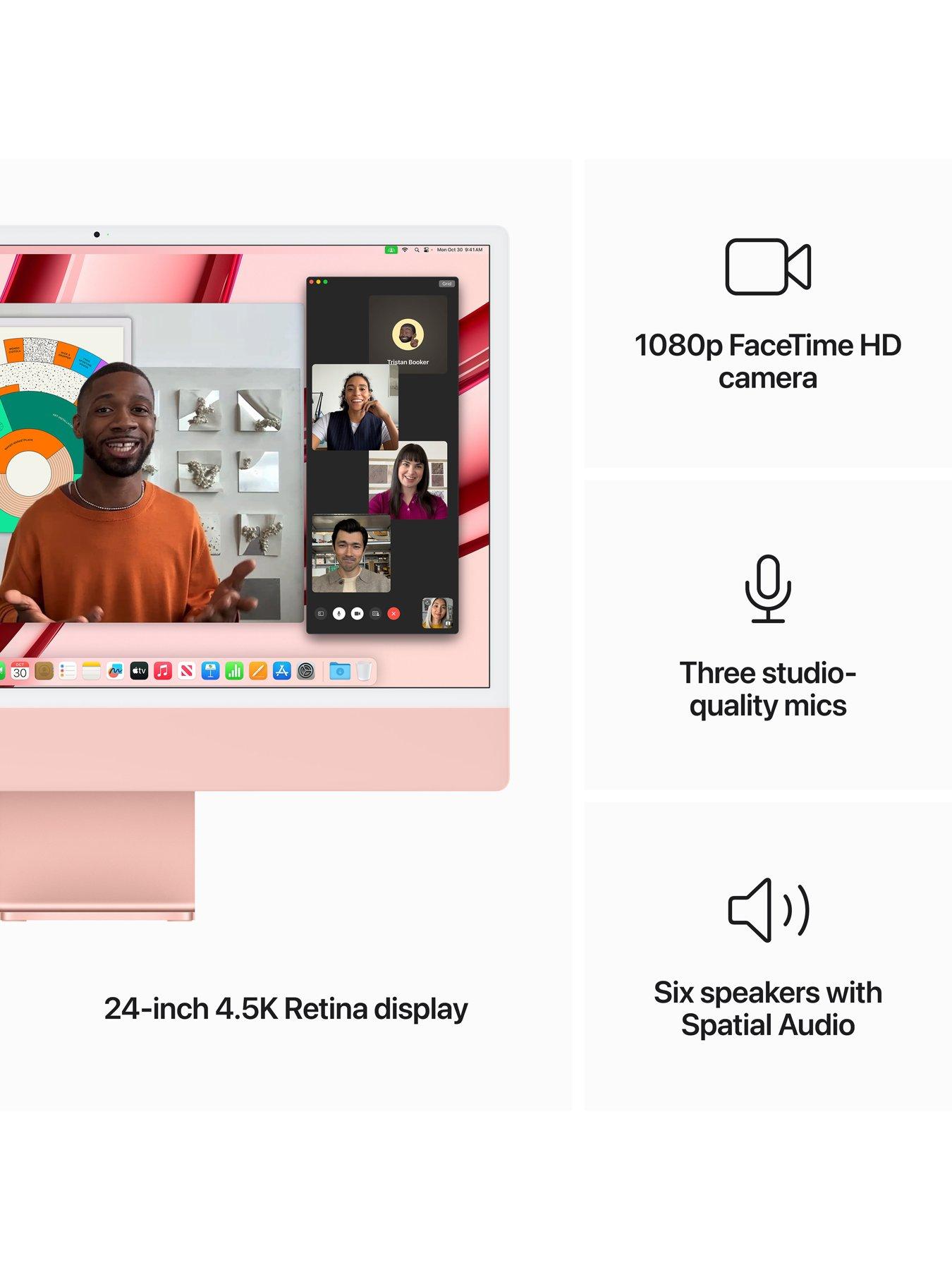 Image 5 of 7 of Apple iMac (M3, 2023) 24 inch with Retina 4.5K display, 8-core CPU and 10-core GPU, 512GB SSD - Pink