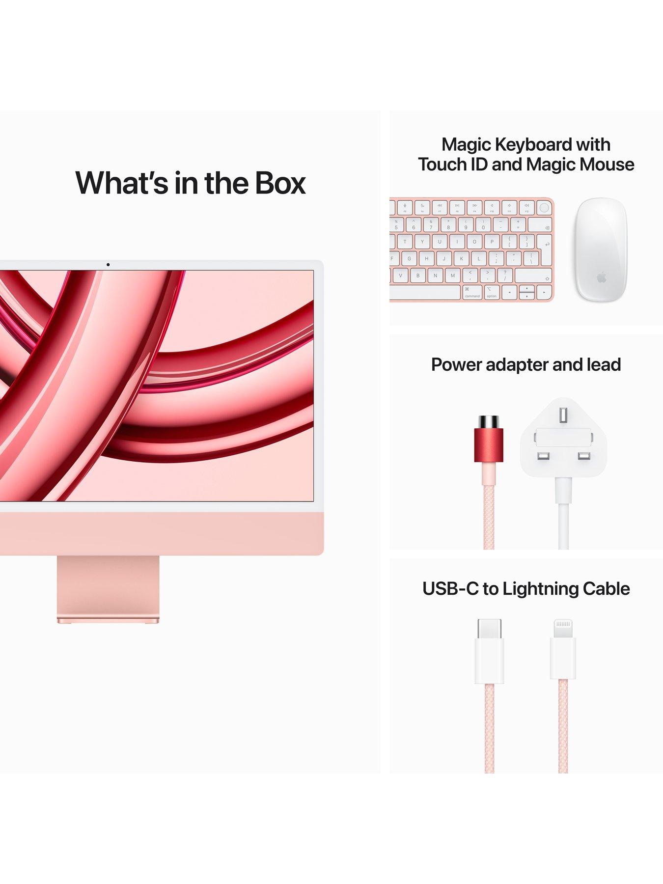 Image 7 of 7 of Apple iMac (M3, 2023) 24 inch with Retina 4.5K display, 8-core CPU and 10-core GPU, 512GB SSD - Pink