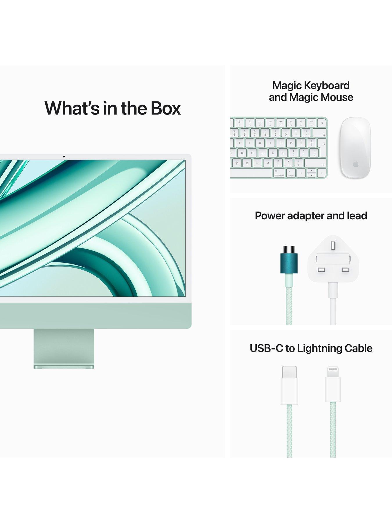 Image 7 of 7 of Apple iMac (M3, 2023)&nbsp;24 inch with Retina 4.5K display,&nbsp;8-core CPU and 8-core GPU, 256GB SSD - Green