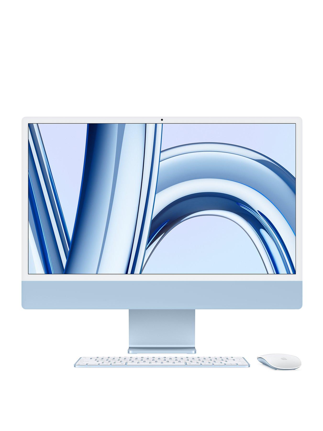 iMac (M3, 2023) 24 inch with Retina 4.5K display, with 8-core CPU and  8-core GPU, 256GB SSD - Blue