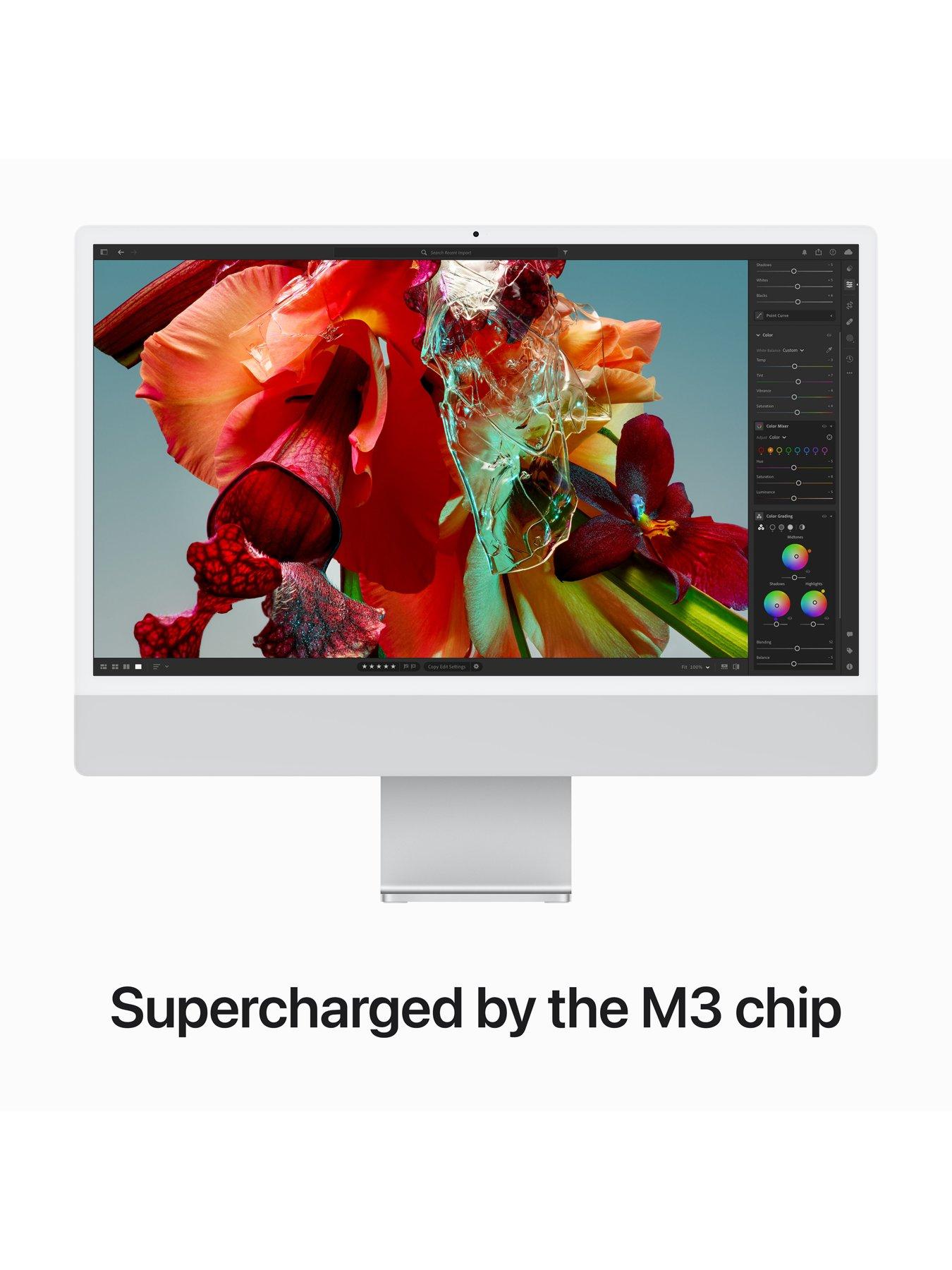 Image 4 of 7 of Apple iMac (M3, 2023) 24 inch with Retina 4.5K display, 8-core CPU and 10-core GPU, 512GB SSD - Silver