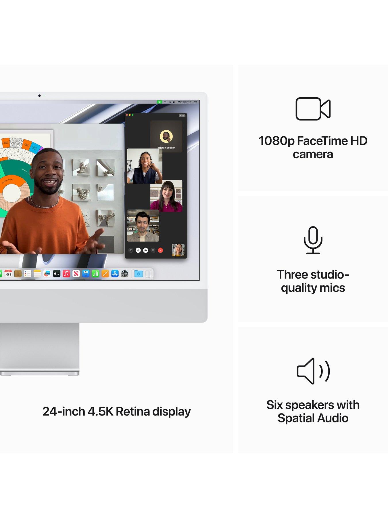 Image 5 of 7 of Apple iMac (M3, 2023) 24 inch with Retina 4.5K display, 8-core CPU and 10-core GPU, 512GB SSD - Silver