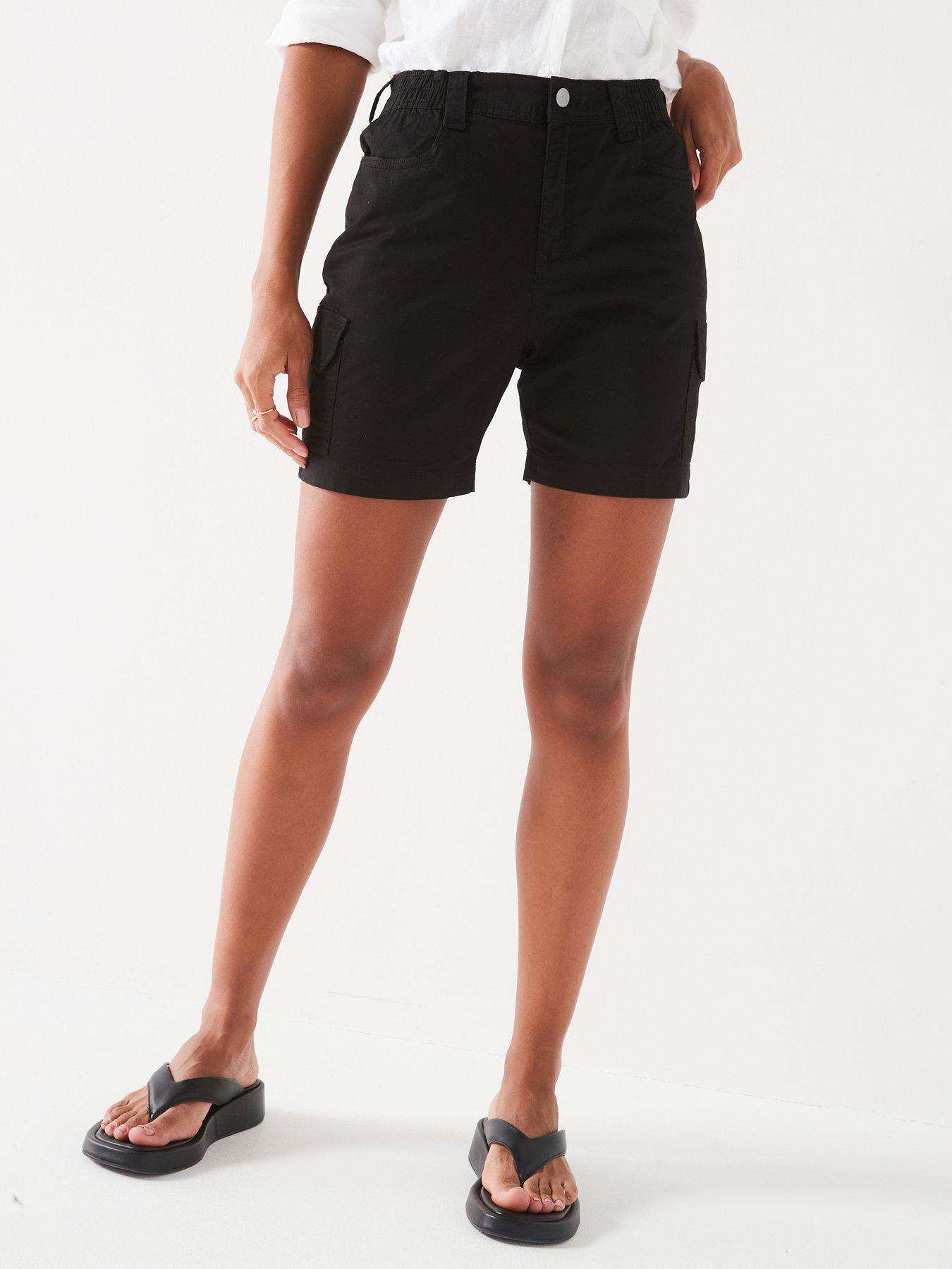 Pantaloncini Chino Utility Donna Fat Face - Nero - Vestibilit&agrave; Regolare - Nuovi Senza Etichette