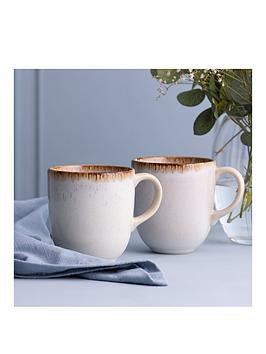 Product photograph of Mason Cash Reactive Set Of 2 Mugs Ndash Cream from very.co.uk