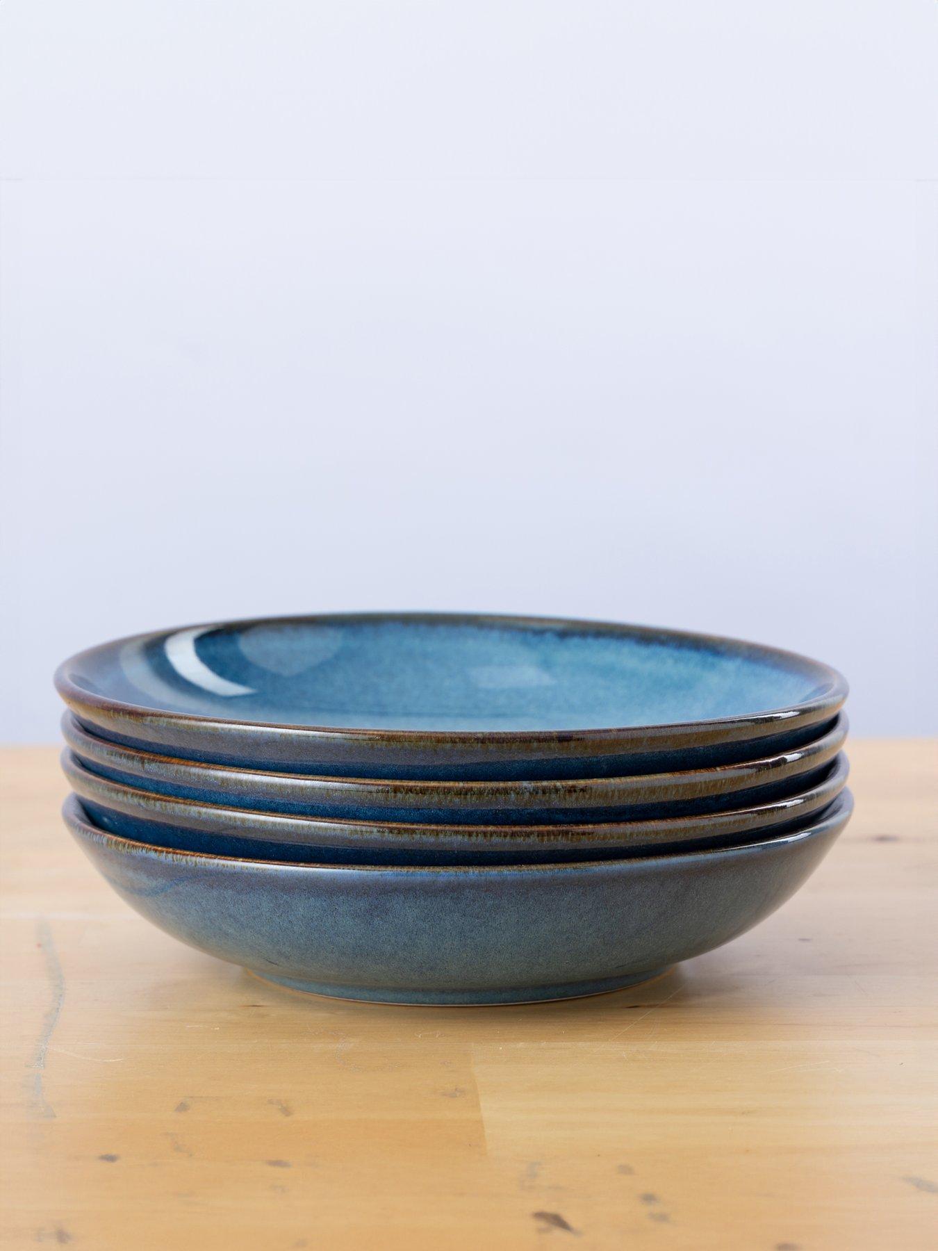 undefined Reactive Blue Set Of 4 Pasta Bowls