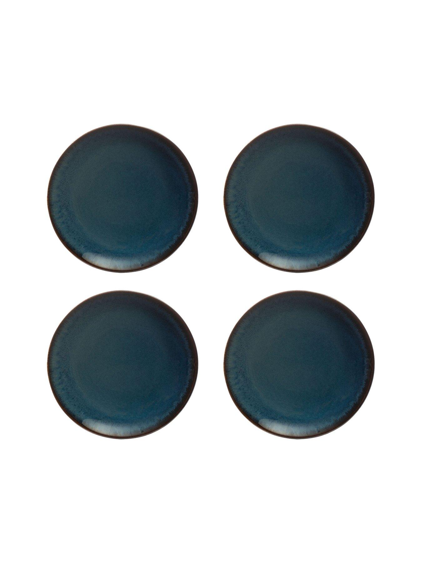 Image 2 of 4 of Mason Cash Reactive Set of 4 Side Plates &ndash; Blue