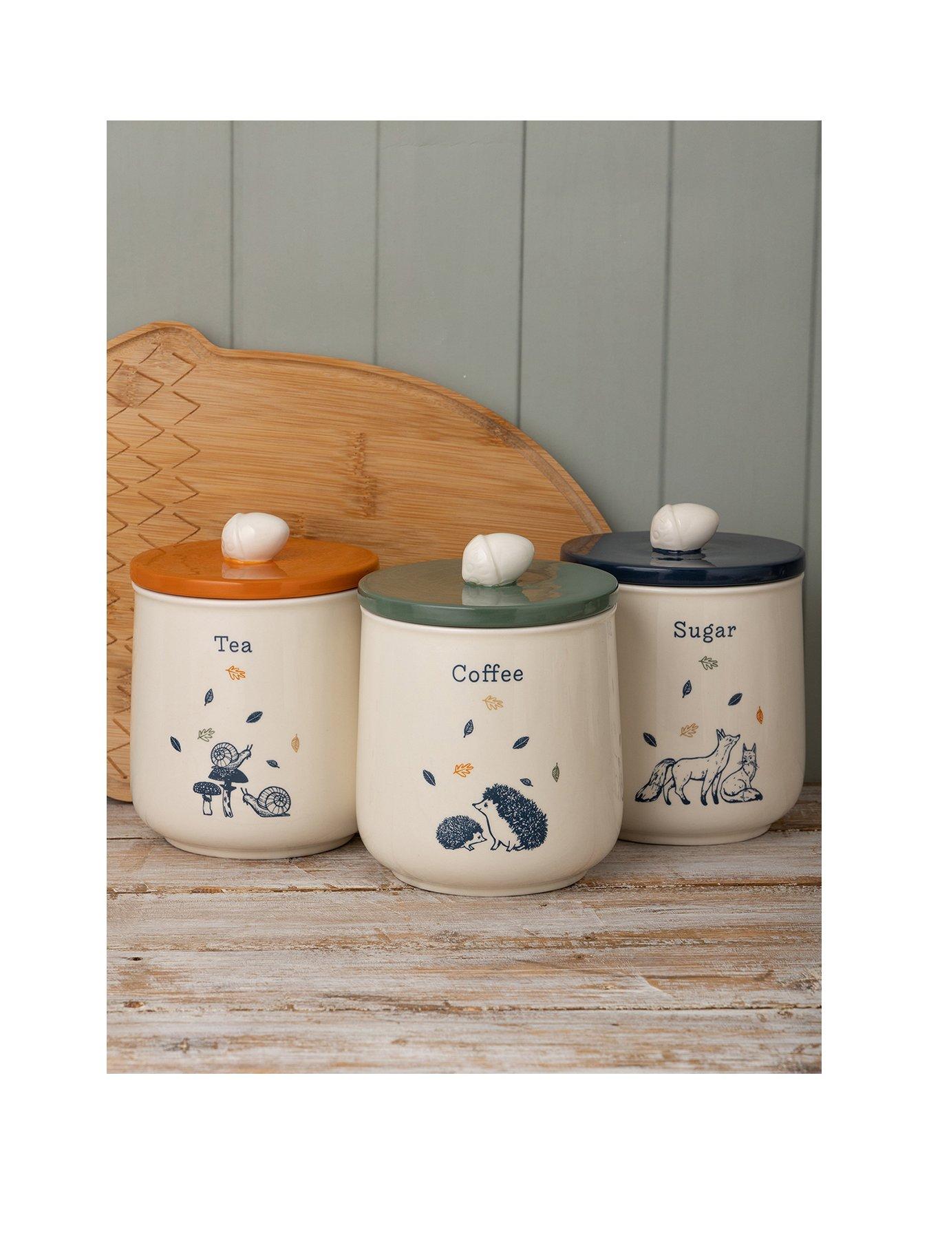 Price Kensington Woodland Tea, Coffee and Sugar Canister Set Very