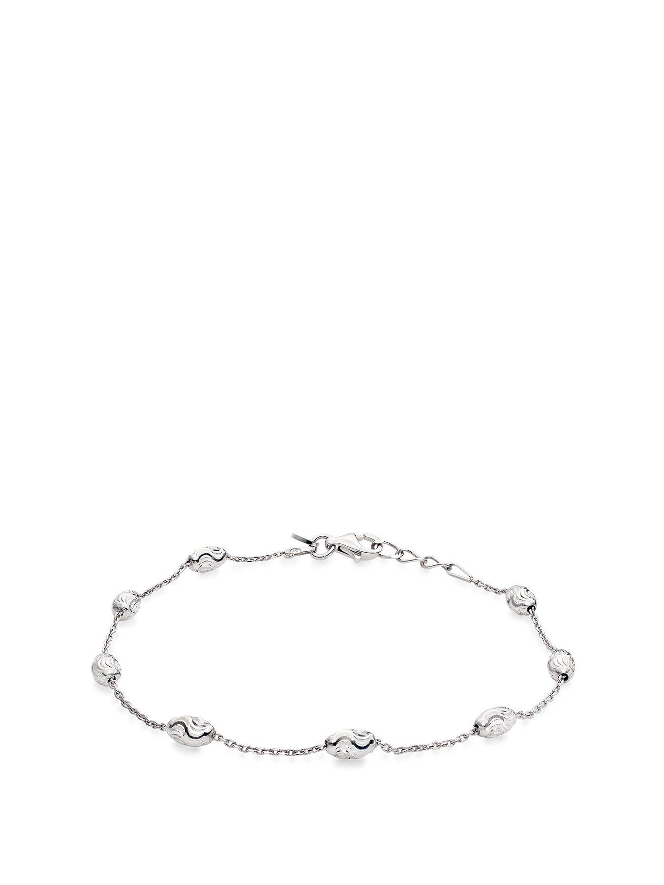 undefined Sterling Silver Pebble Ladies Bracelet