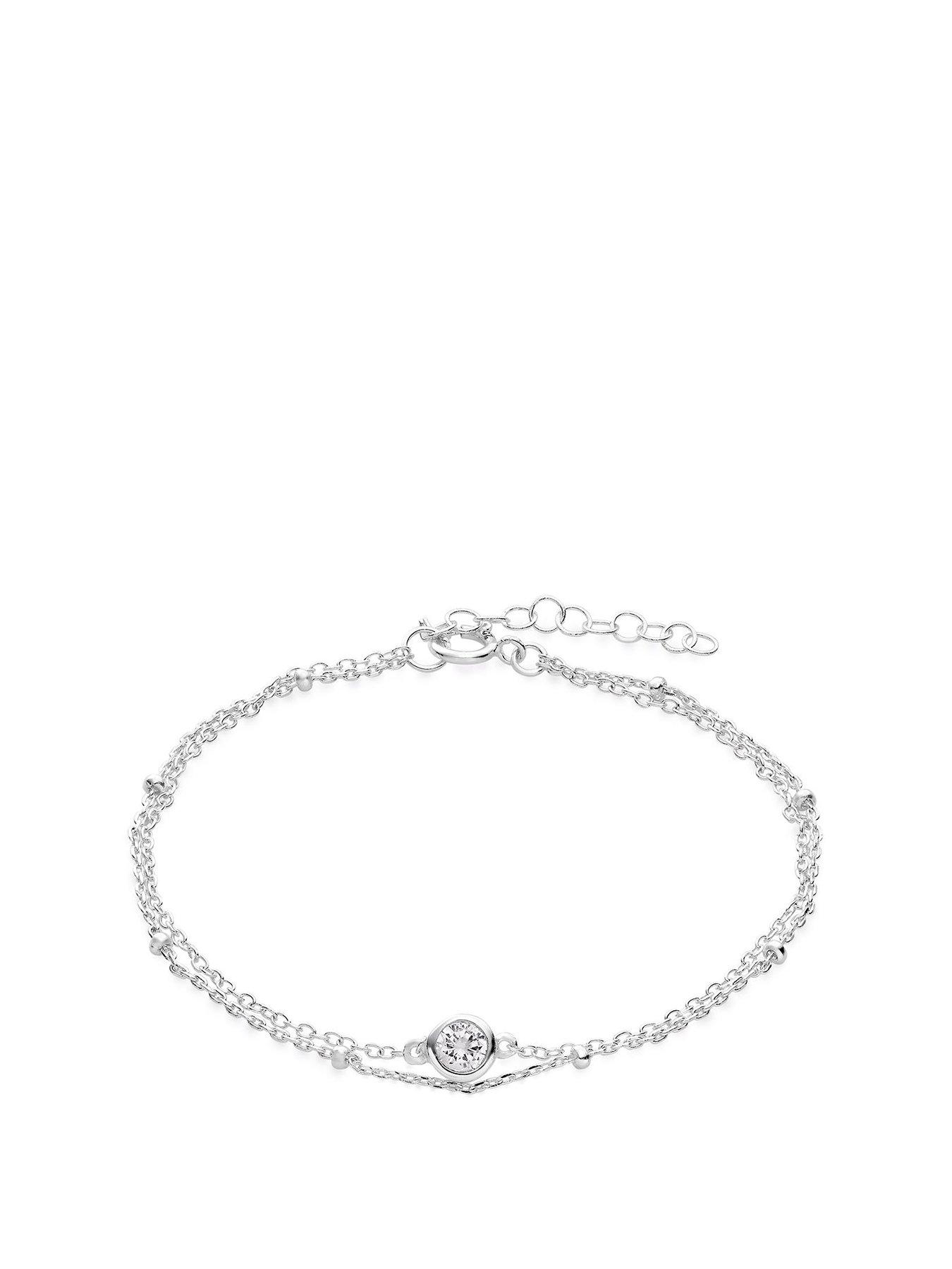 Beaverbrooks Sterling Silver Cubic Zirconia Bracelet Very