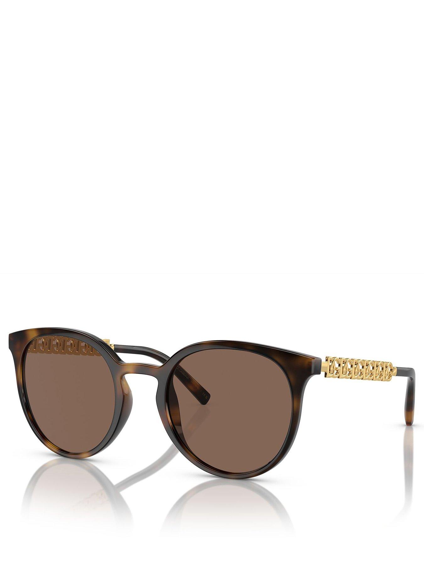 Dolce & Gabbana Dolce & Gabbana Rounded Sunglasses - Havana | very ...