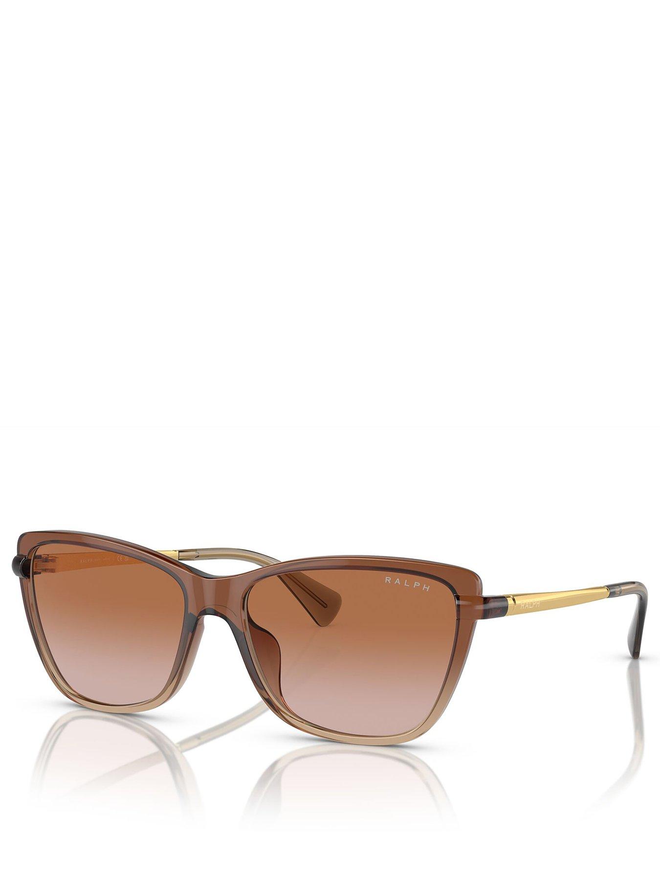 undefined Cat Eye Sunglasses - Shiny Transparent Brown
