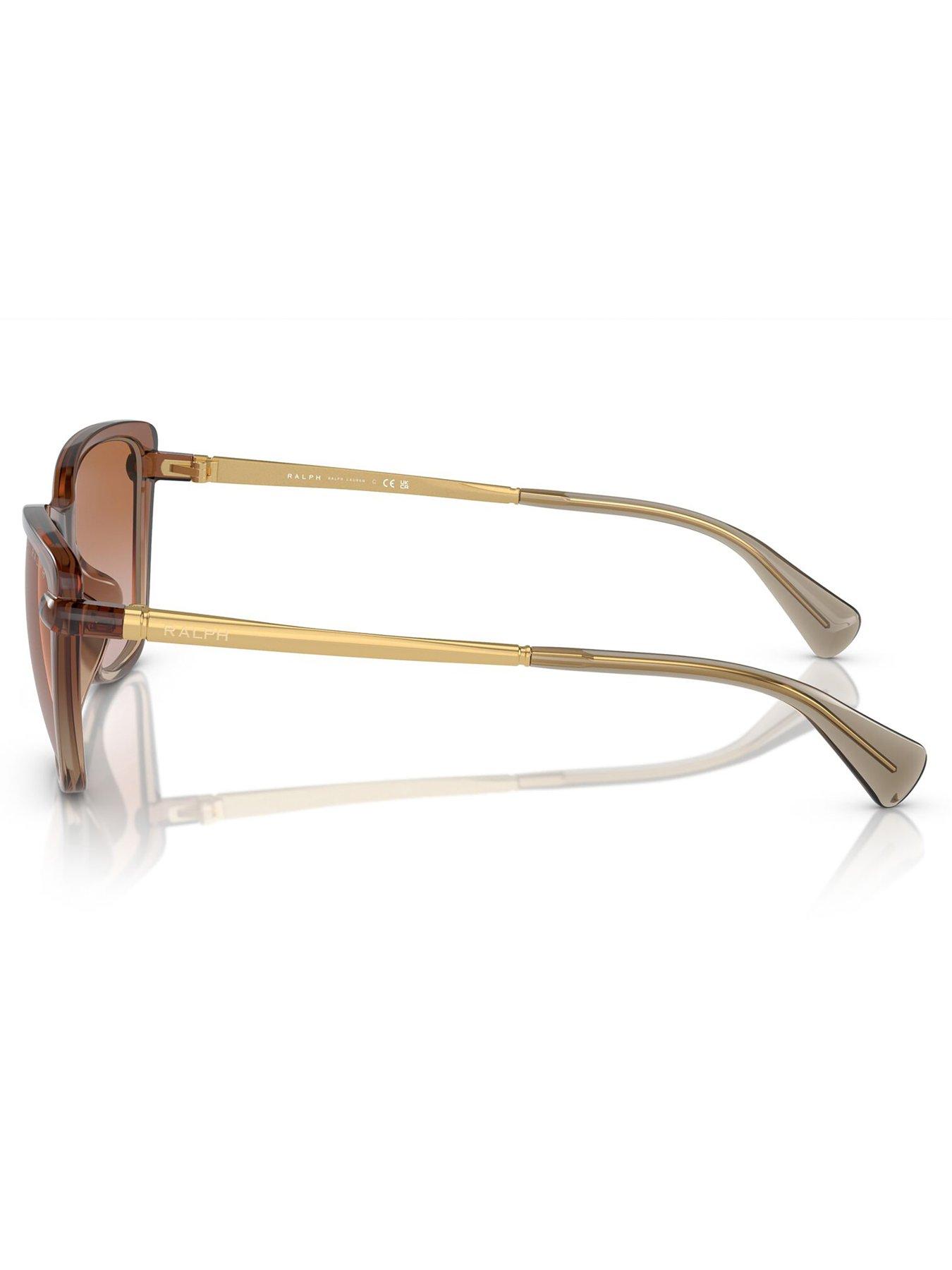 Image 2 of 4 of Ralph Cat Eye Sunglasses - Shiny Transparent Brown