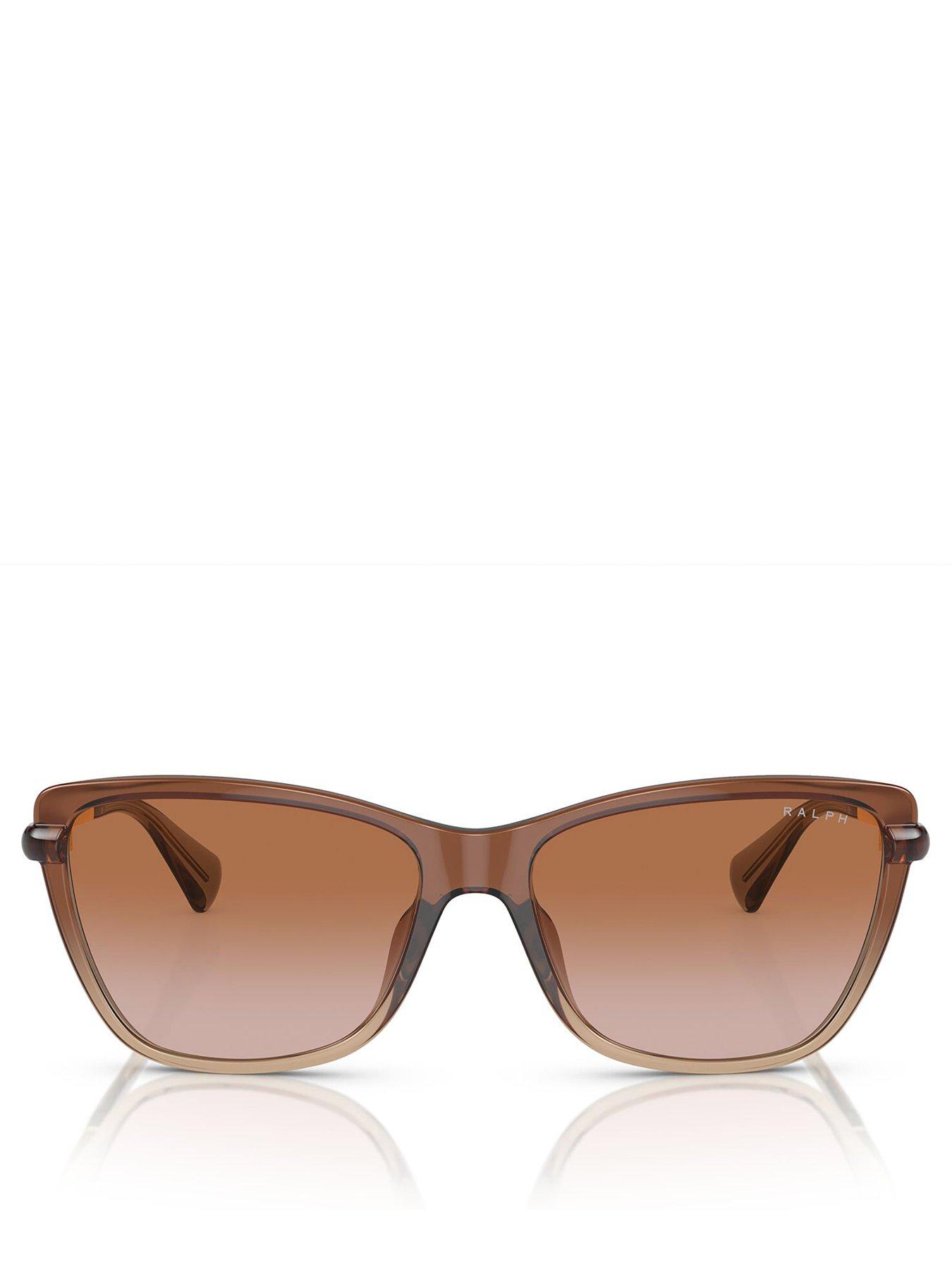 Image 3 of 4 of Ralph Cat Eye Sunglasses - Shiny Transparent Brown