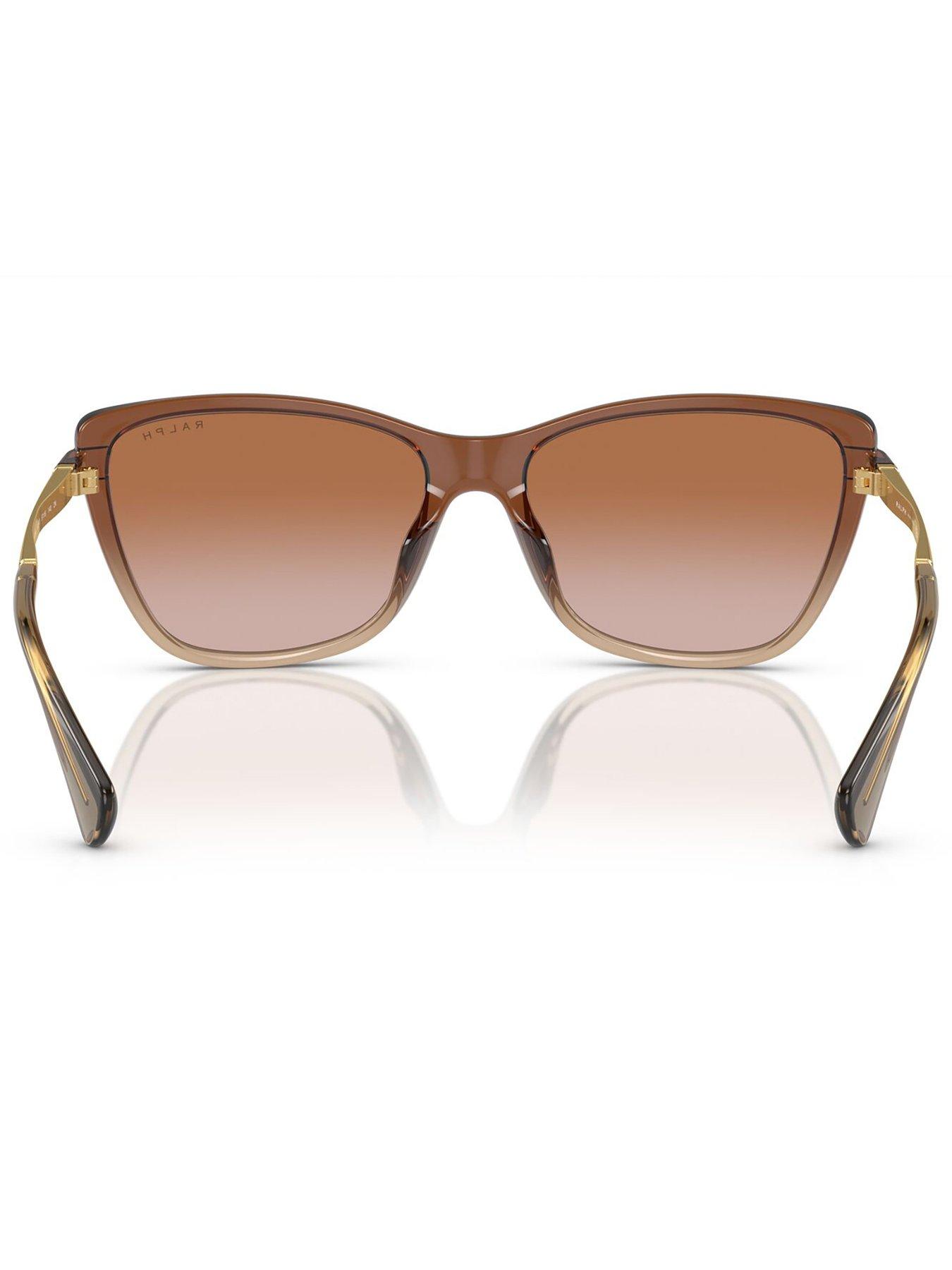 Image 4 of 4 of Ralph Cat Eye Sunglasses - Shiny Transparent Brown
