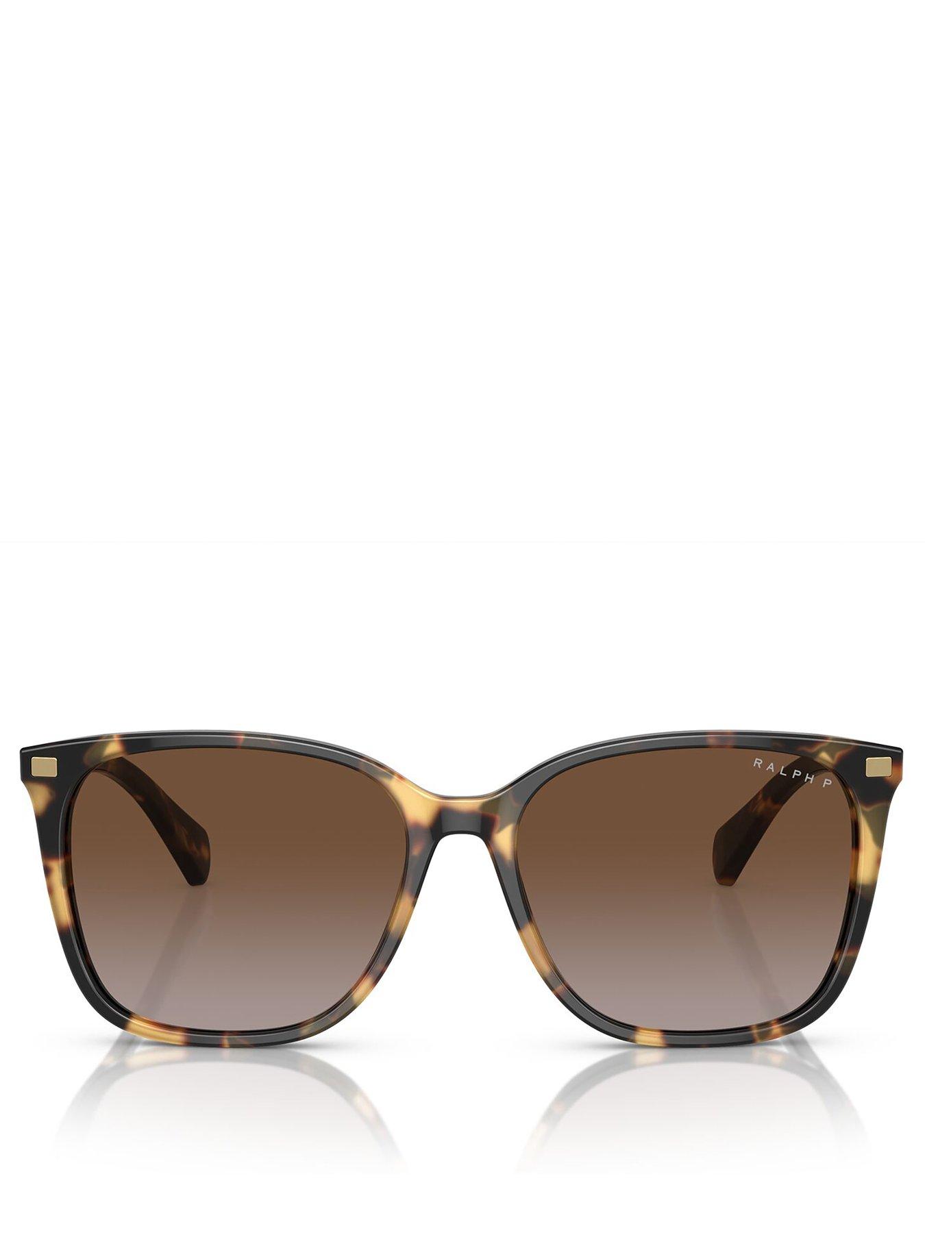 Image 3 of 4 of Ralph Oversized Sunglasses - Shiny Havana Yellow