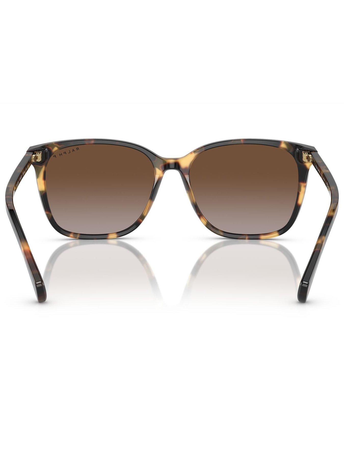 Image 4 of 4 of Ralph Oversized Sunglasses - Shiny Havana Yellow