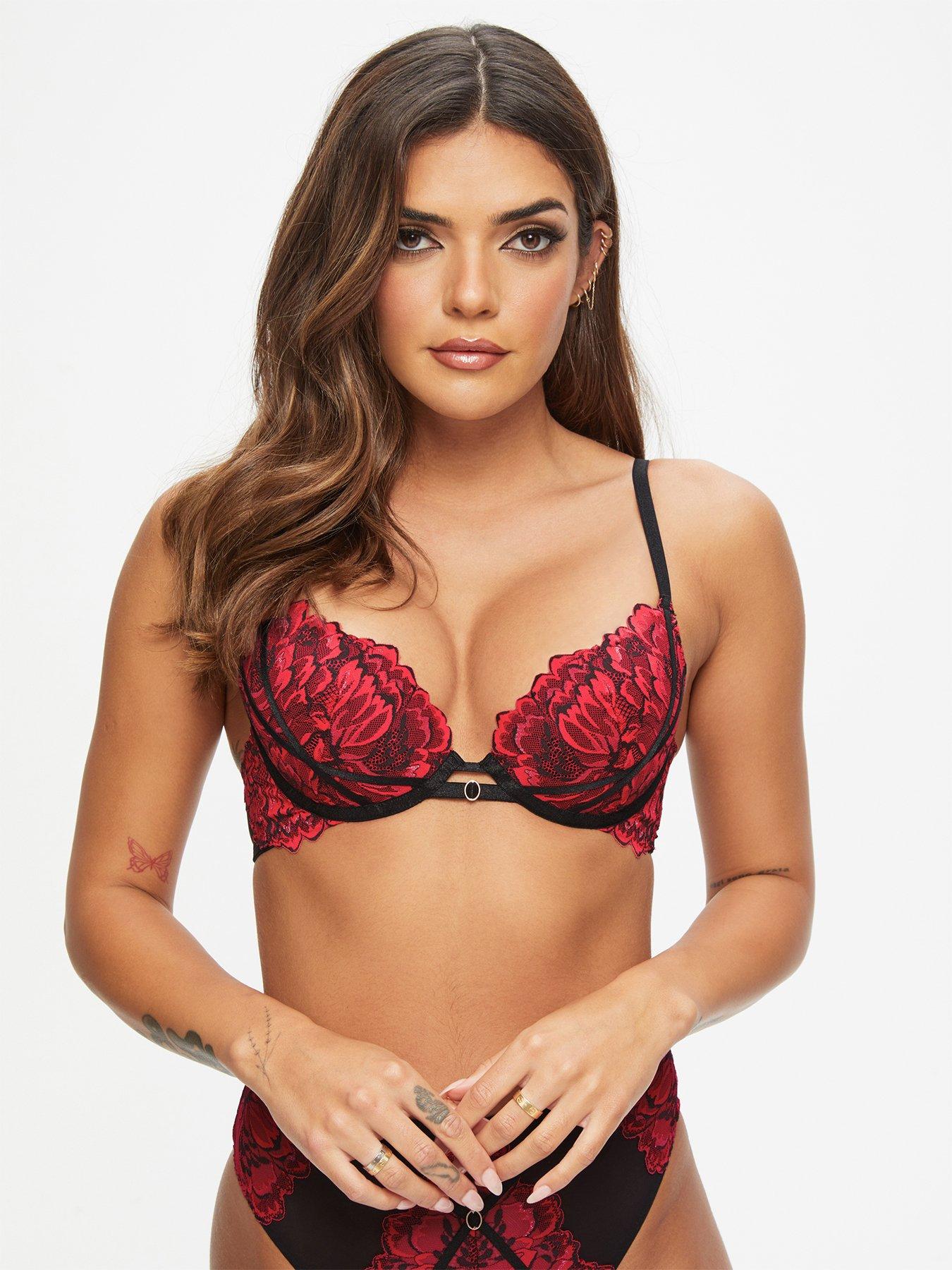 Ann Summers Bras Icon Padded Plunge Bra - Black