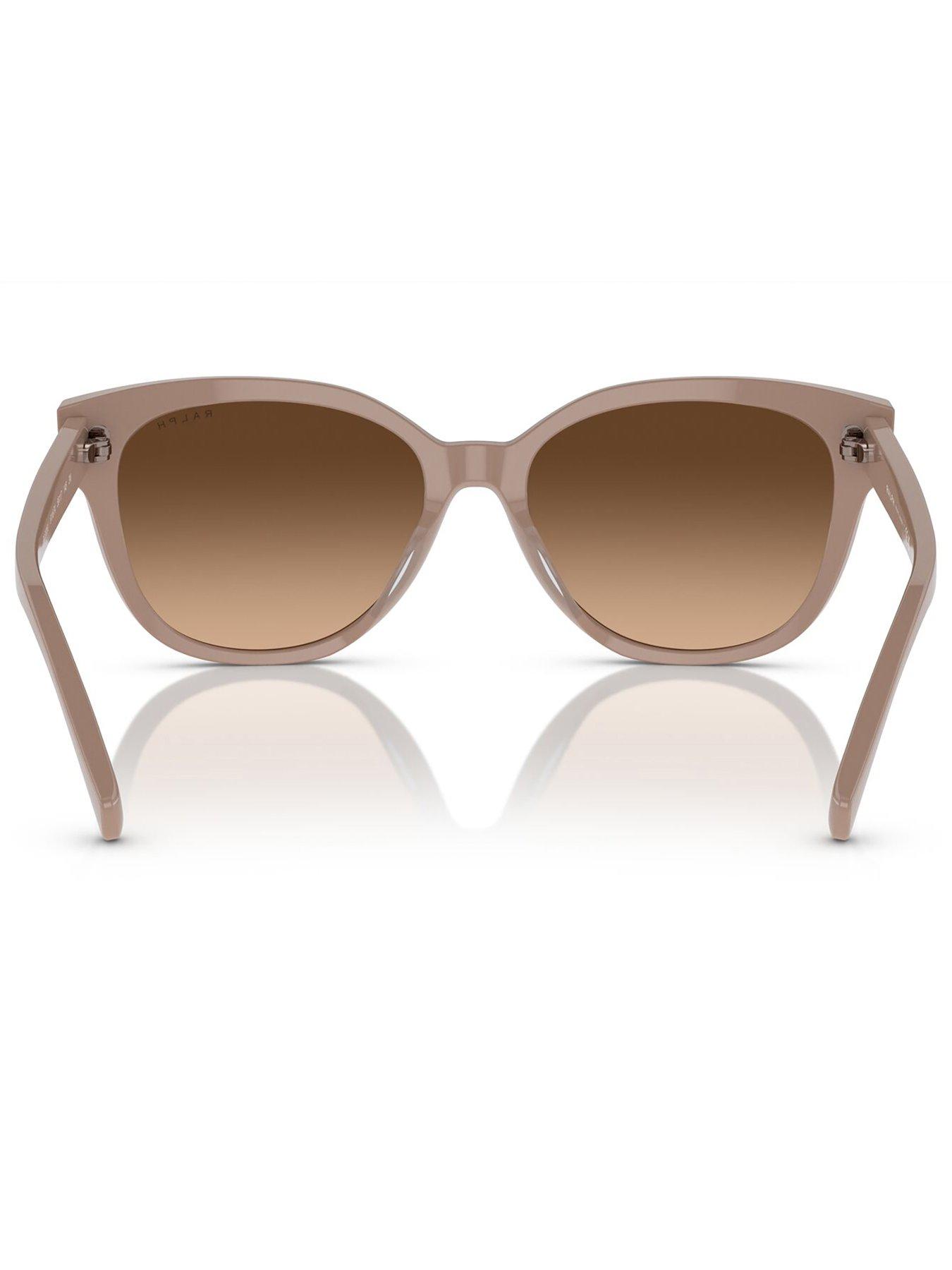 Image 4 of 4 of Ralph Cat Eye Sunglasses - Shiny Solid Beige