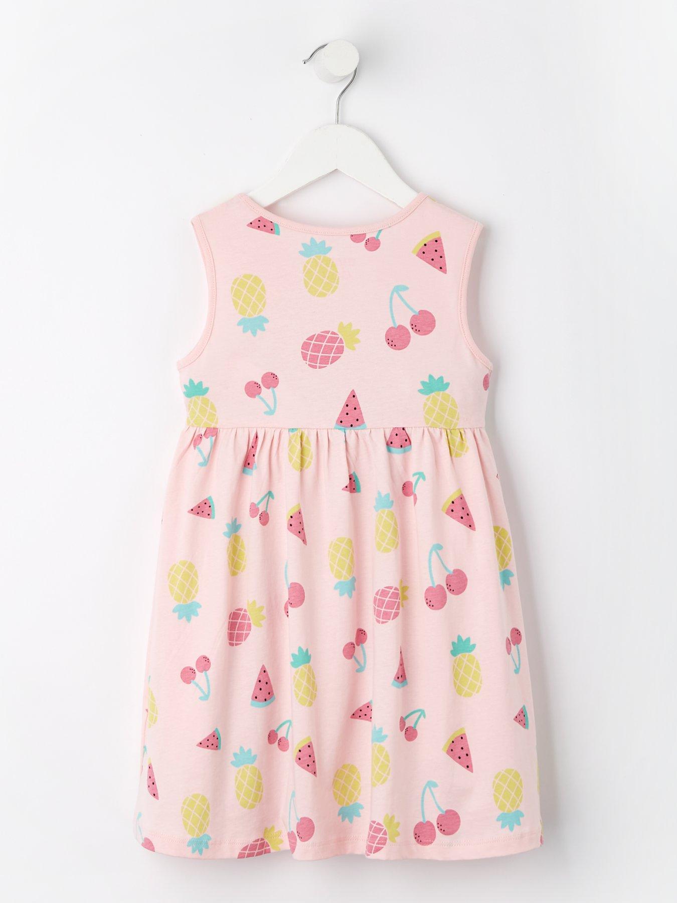 Everyday Girls Fruit Print Sleeveless Jersey Dress - Pink | Very.co.uk