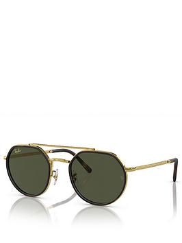 Ray-Ban Ray Ban Rounded Sunglasses - Legend Gold, Green, Women
